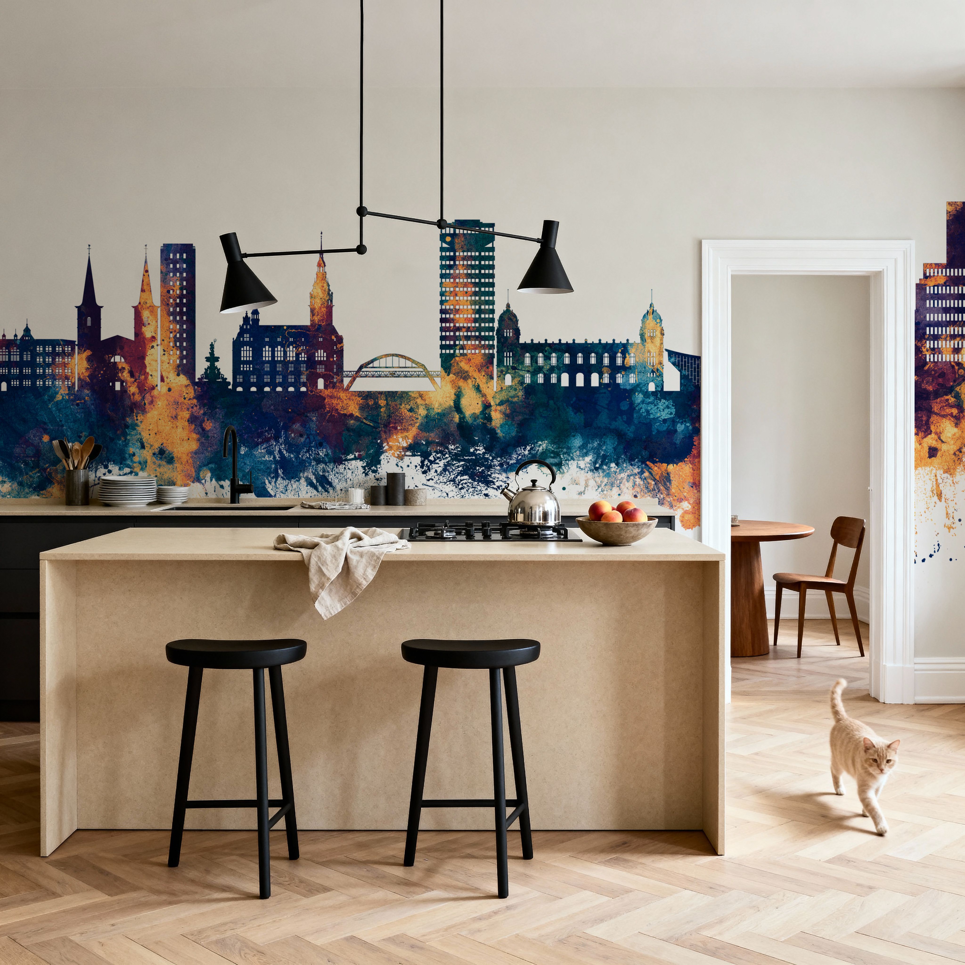 Wuppertal Germany Skyline Blue & Bronze