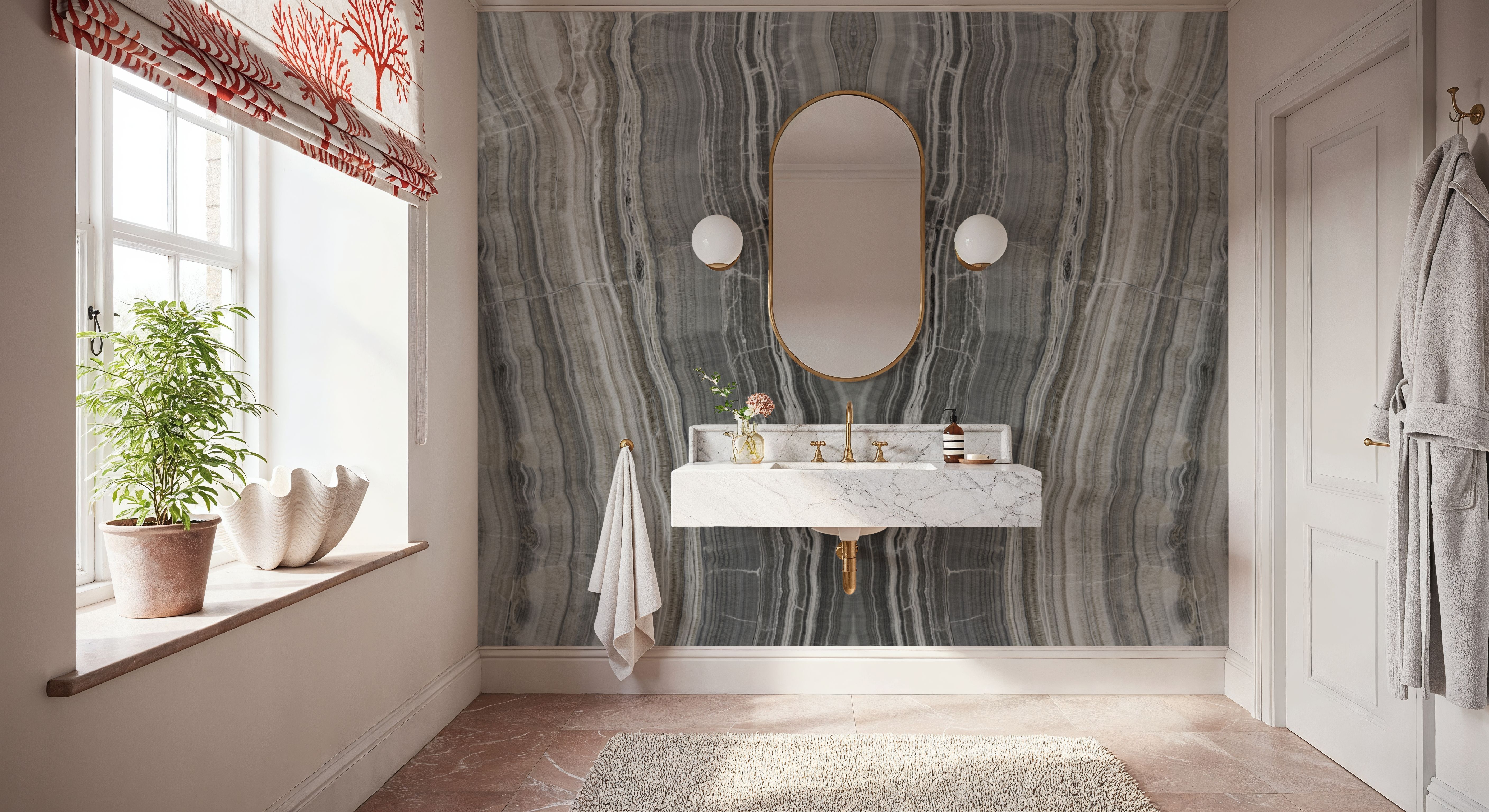 Onyx Mirage Bookmatched, Gray