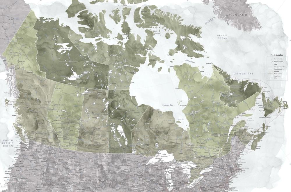Canada Map Detailed - Helo