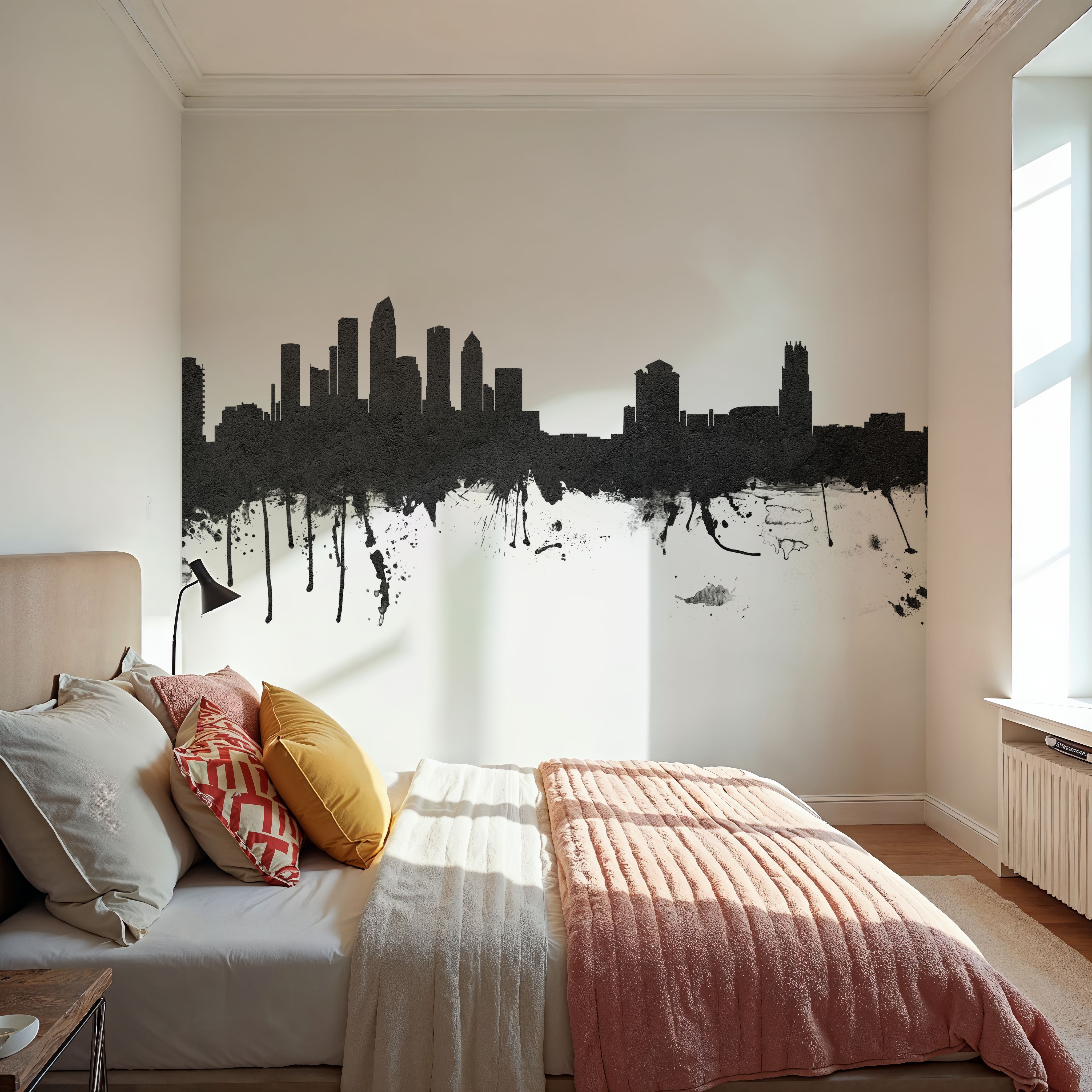 Tampa Florida Skyline Black & White