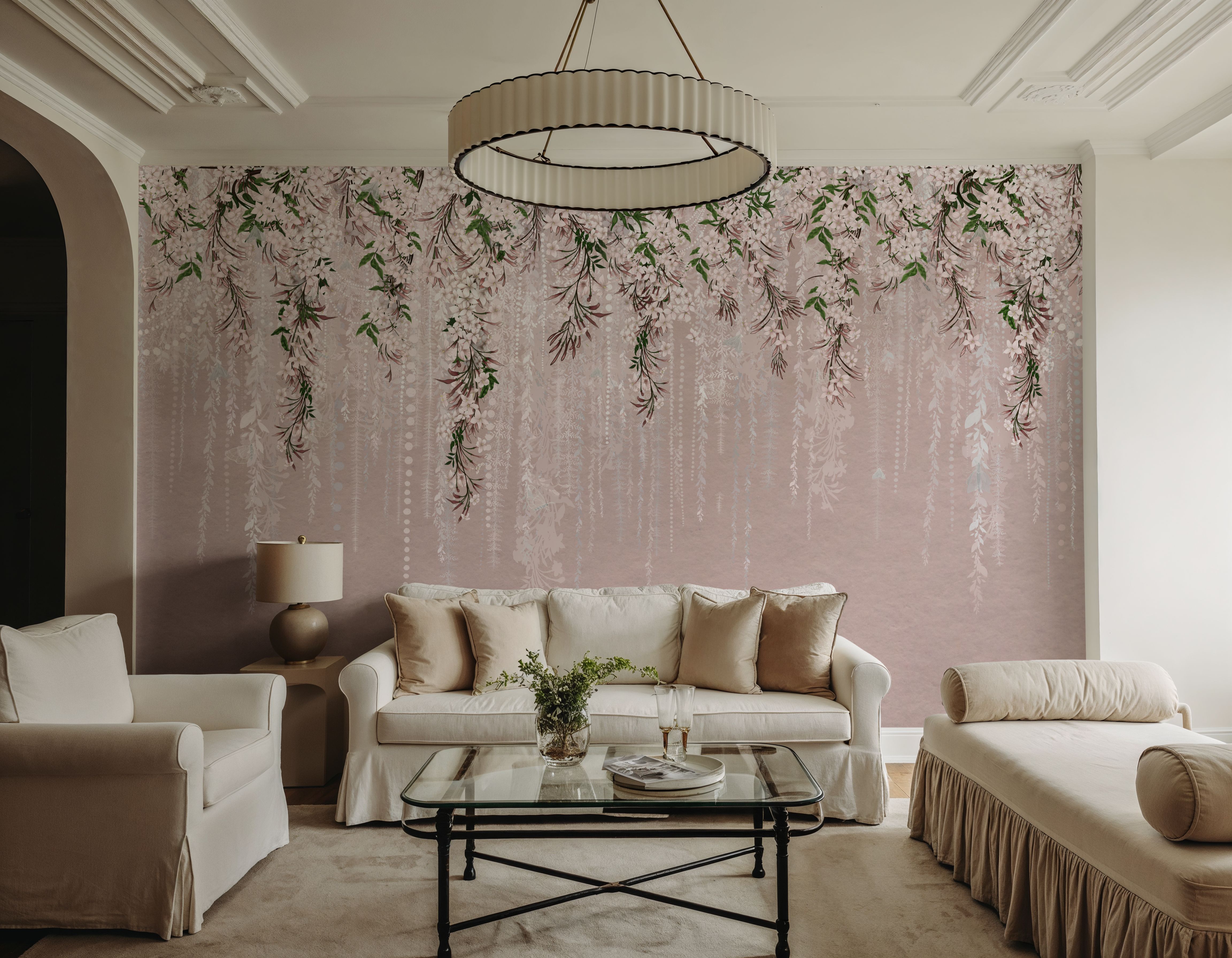 Jasmine Bower Blush Pink, Wallpaper