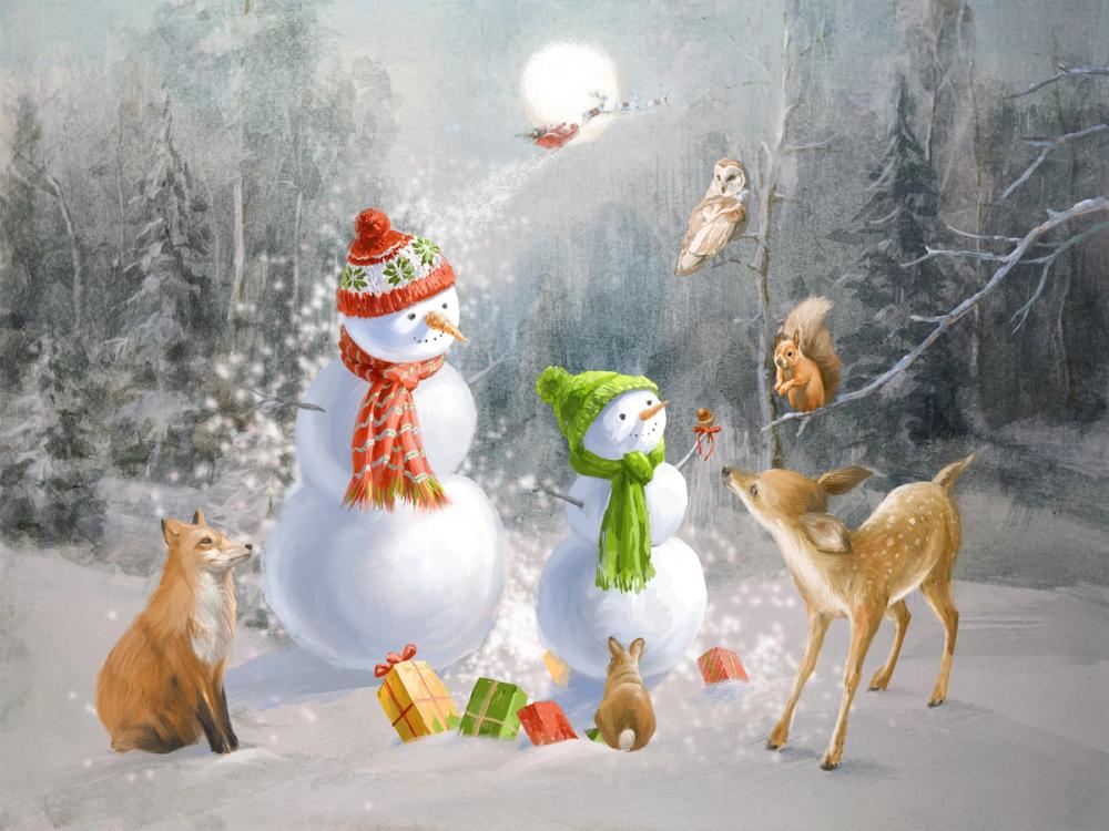 Woodland Snowmen