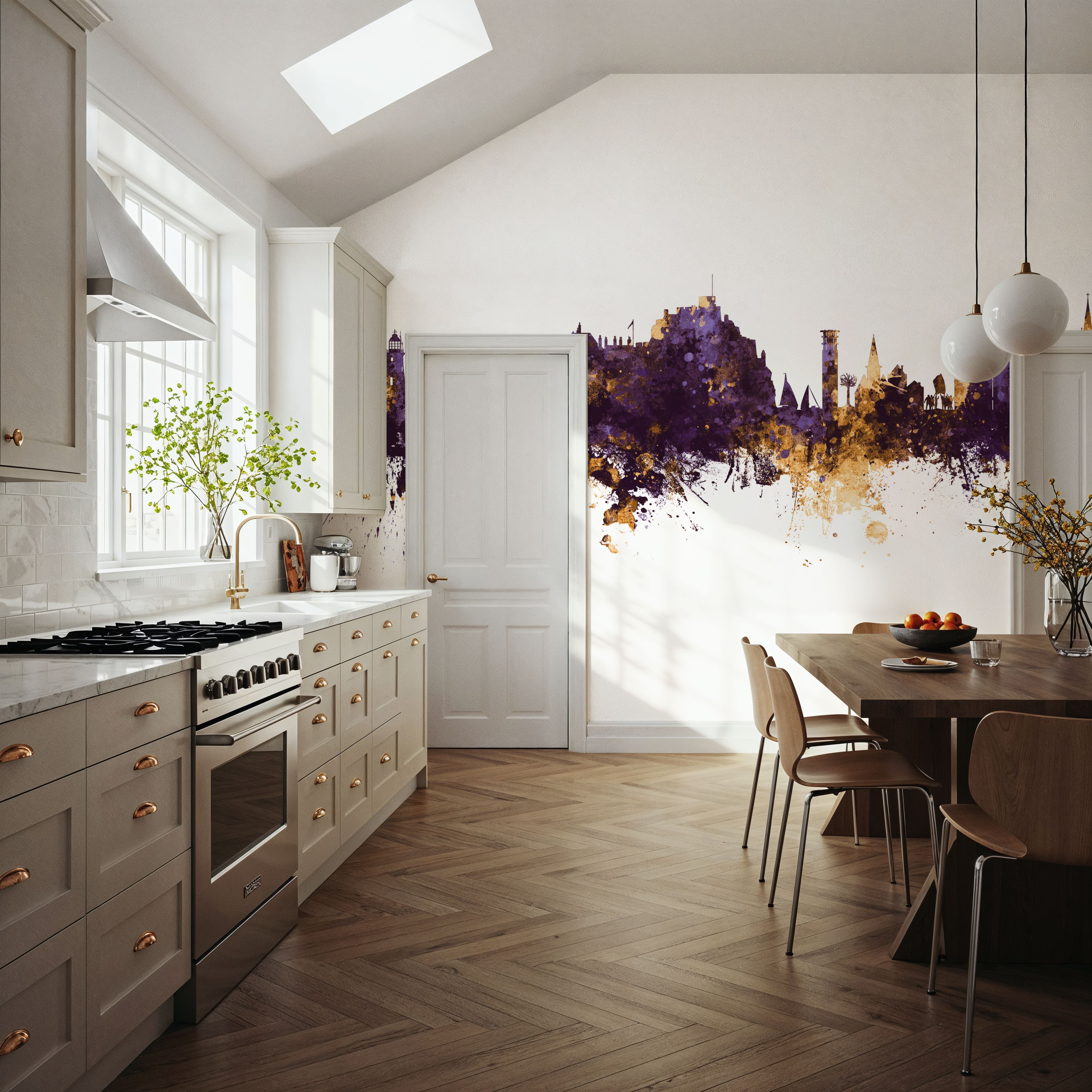 Jersey Channel Islands Skyline Purple & Gold