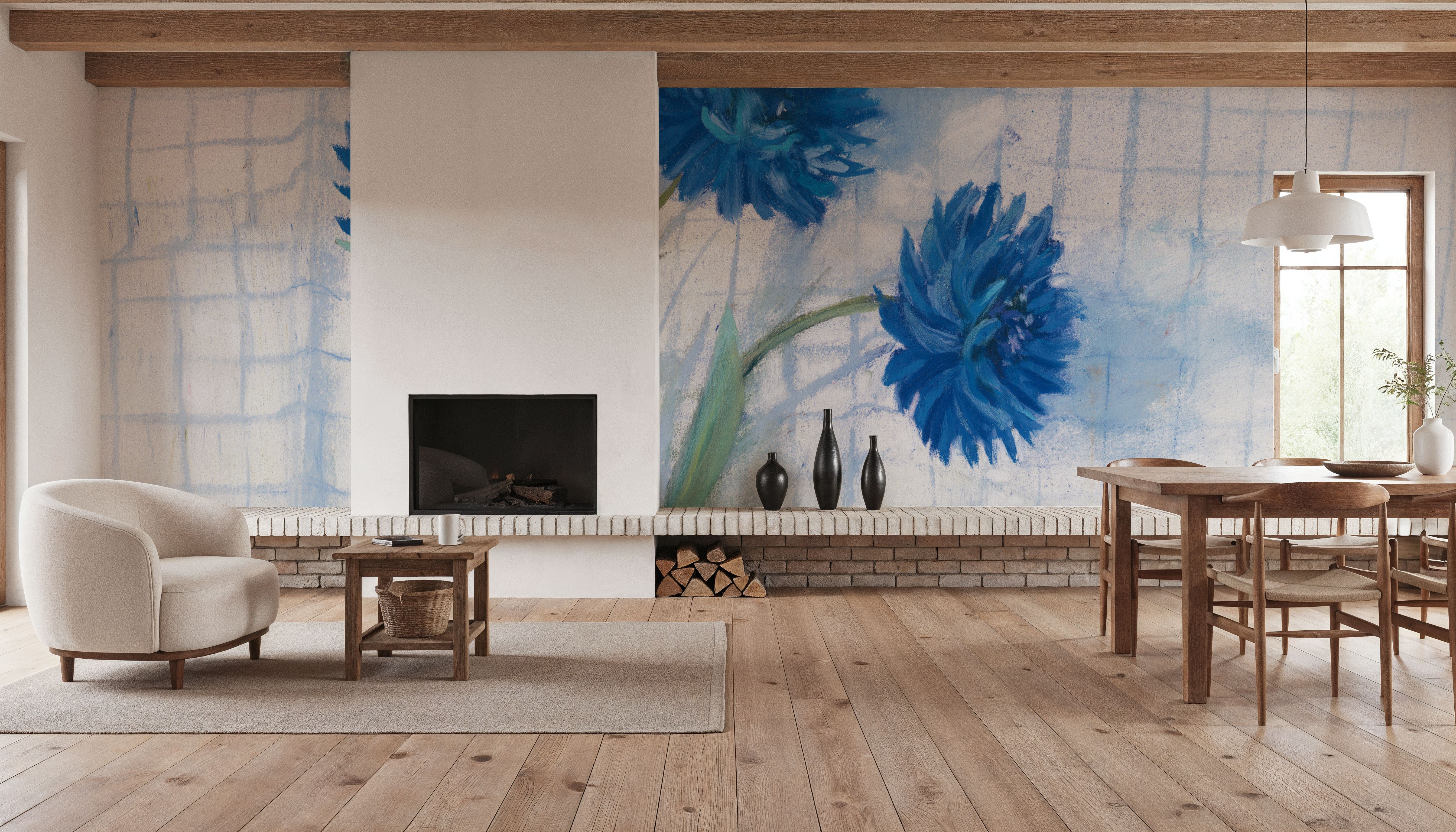 Cornflowers on Linen