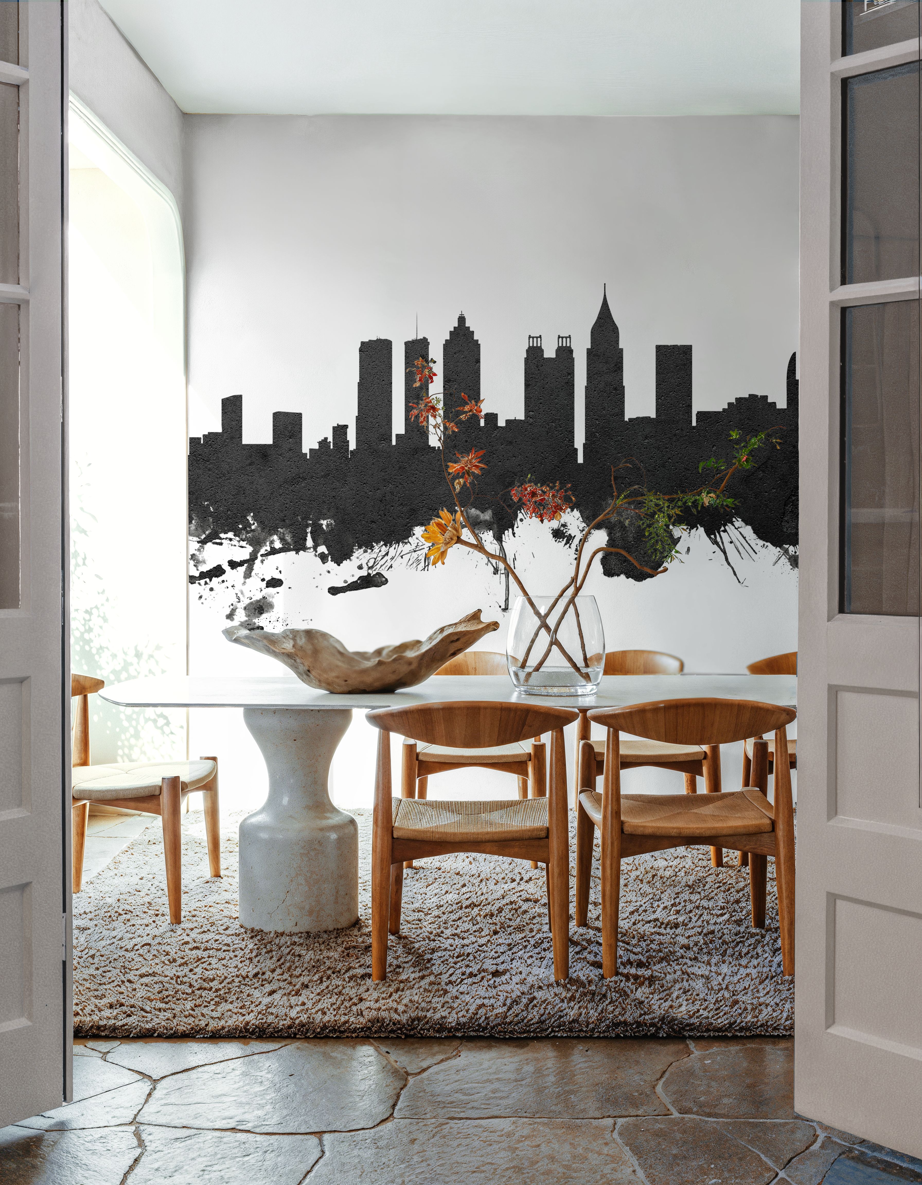 Atlanta Georgia Skyline Black & White