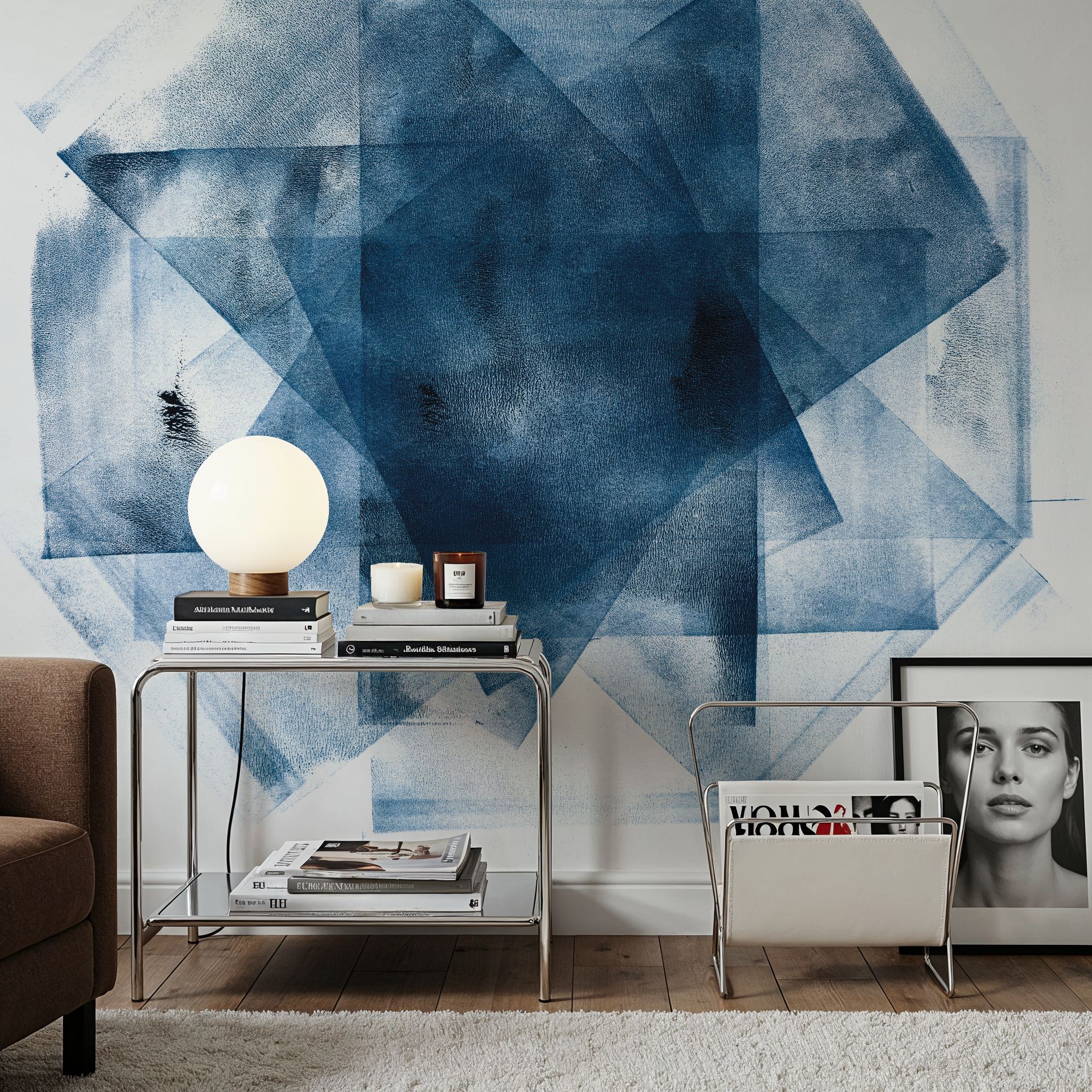 Blue Geometric Abstract Star