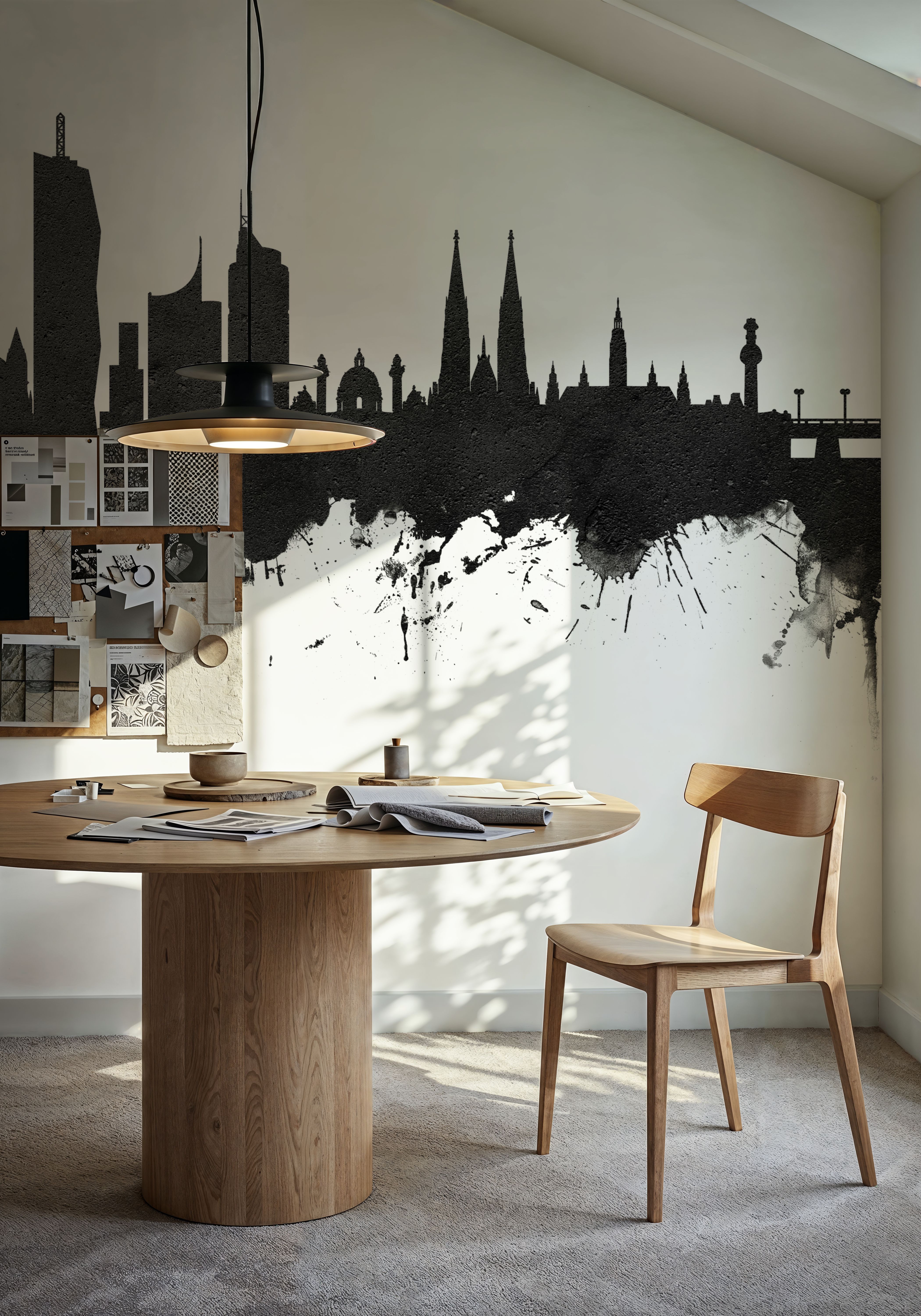 Vienna Austria Skyline Black & White