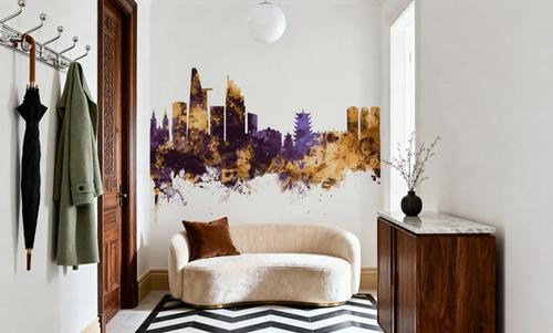 Ho Chi Minh City Vietnam Skyline Purple & Gold