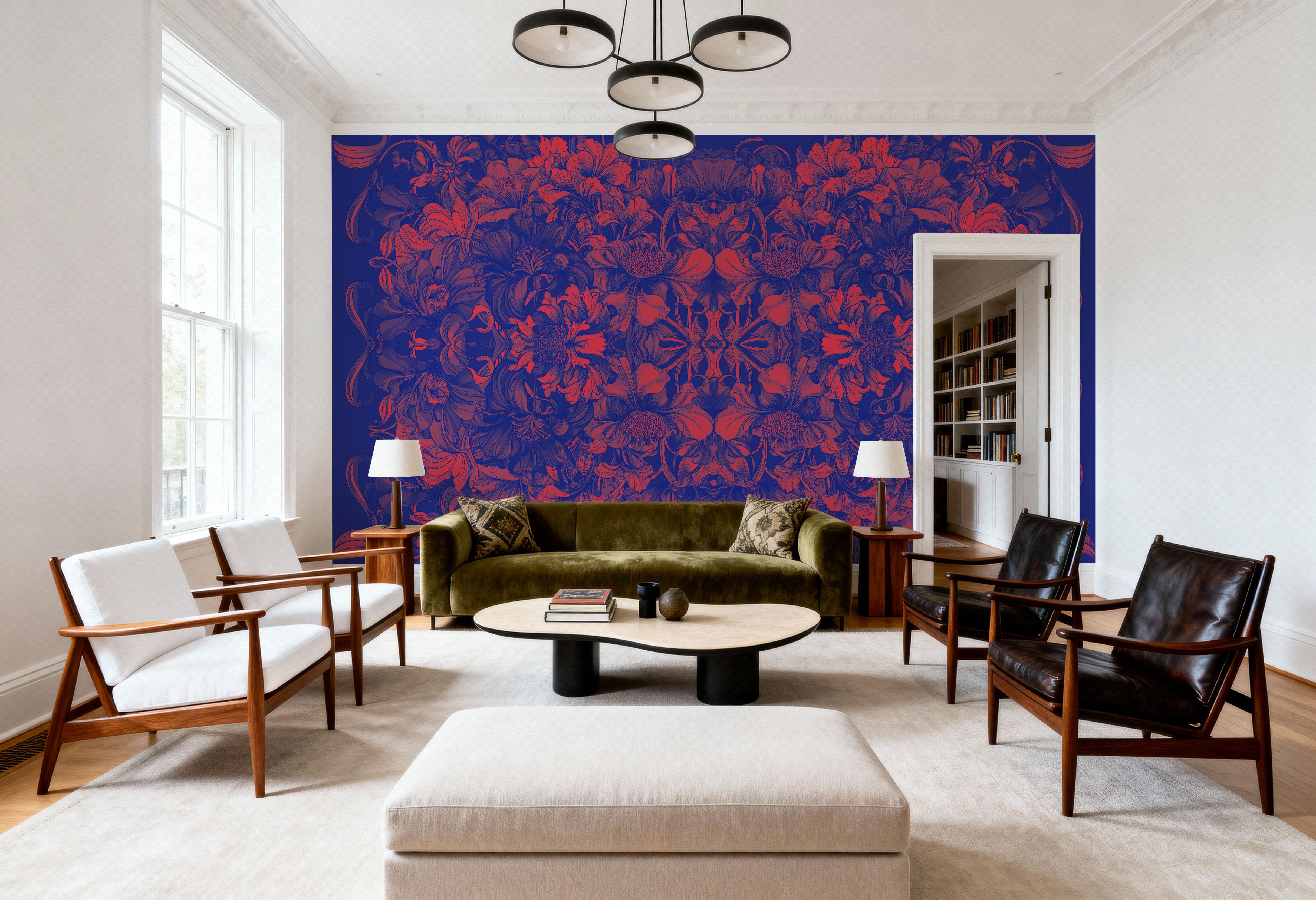 Scandi Flower Ceiling II, Wallpaper