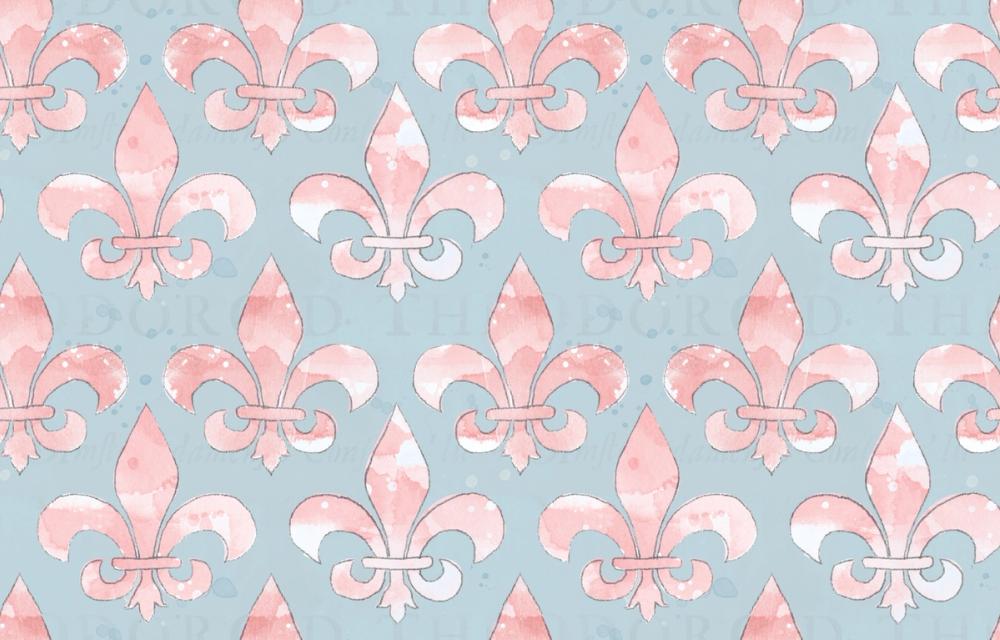 More Fleurs de Lis Blue