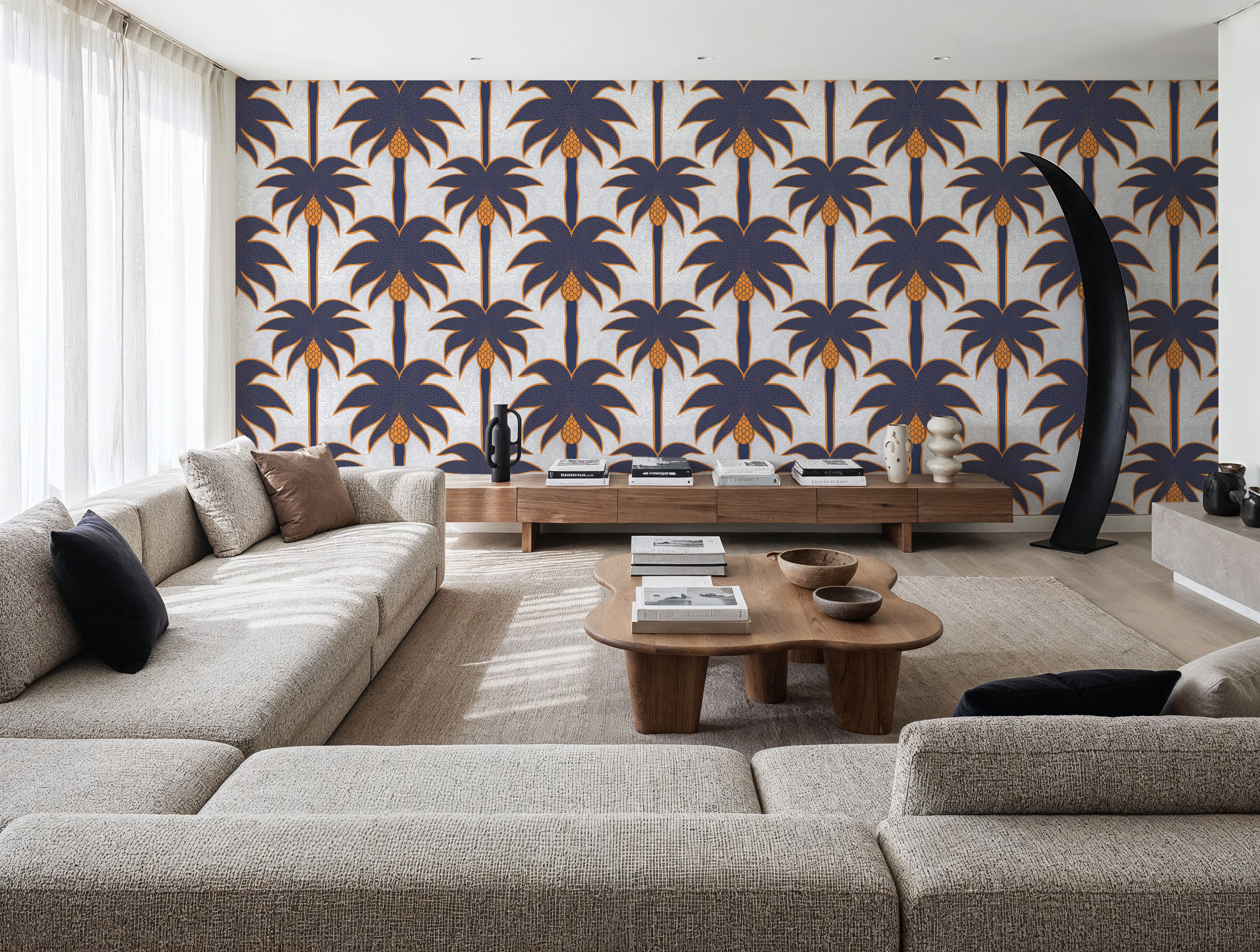 Graphic Palms, Grape