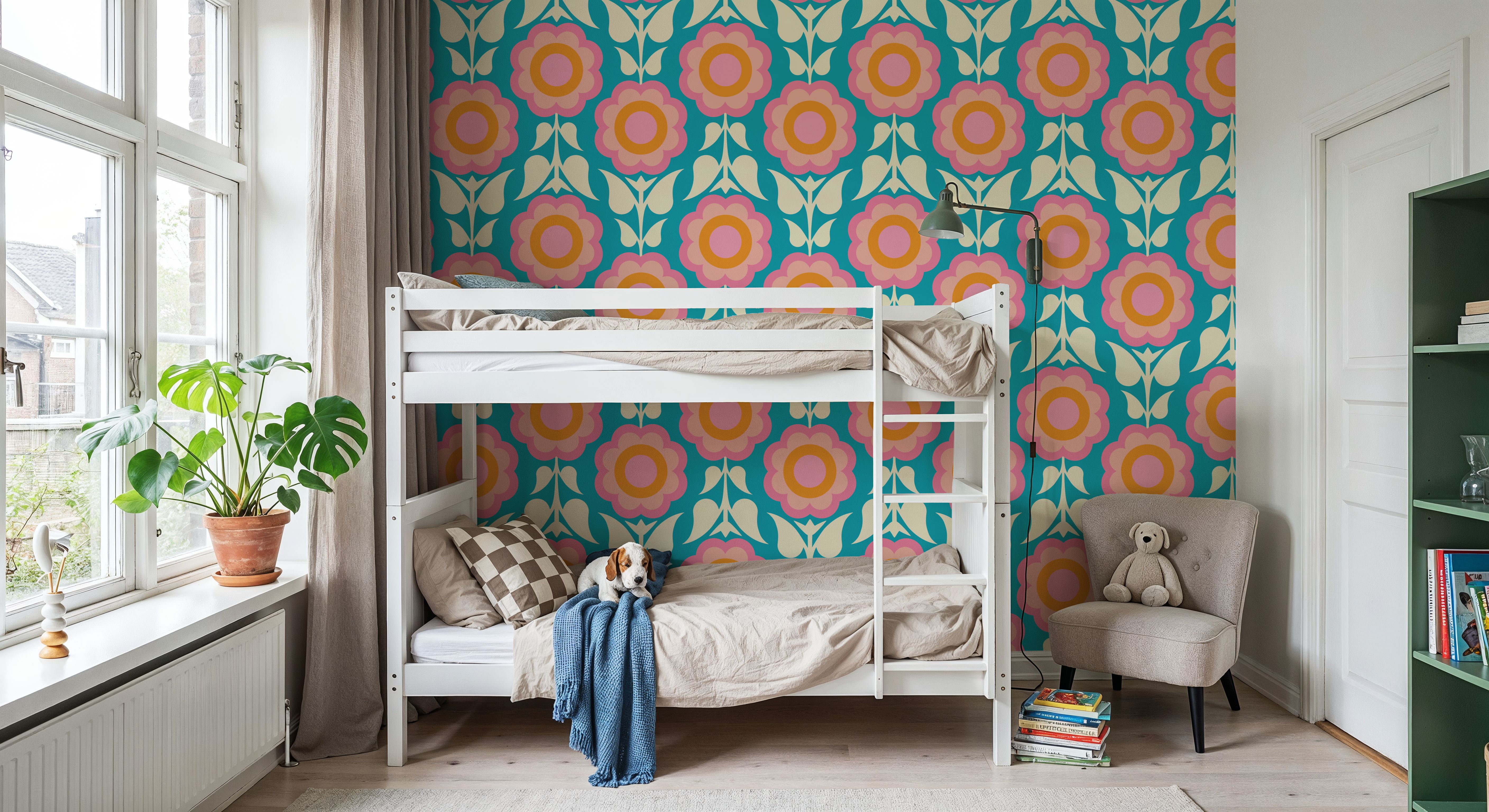 Retro Bold Blooms, Pastel