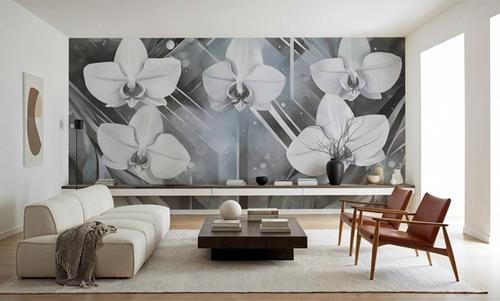 Geometry and Orchids Blue