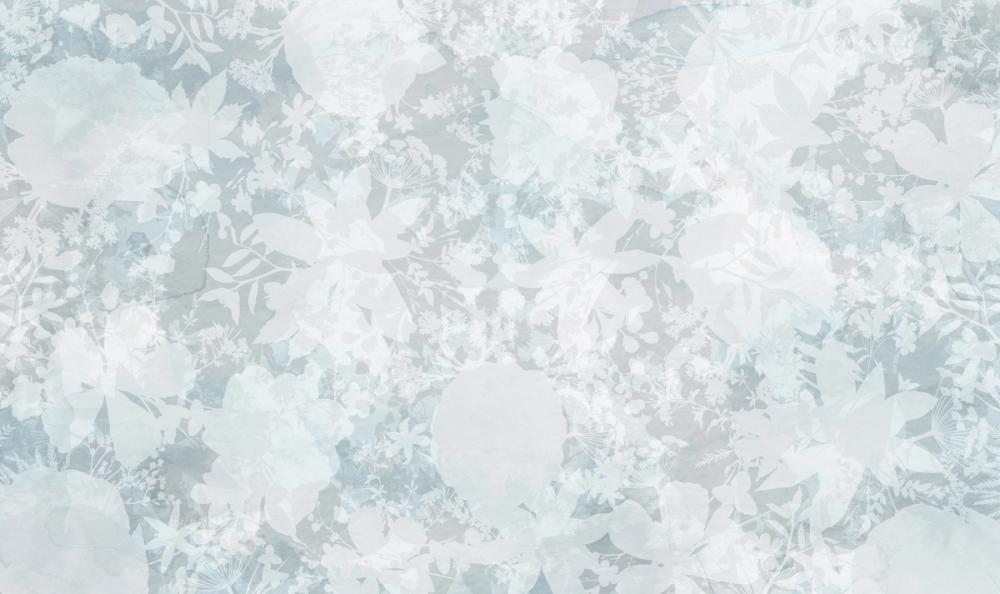 Flower Silhouette Blue