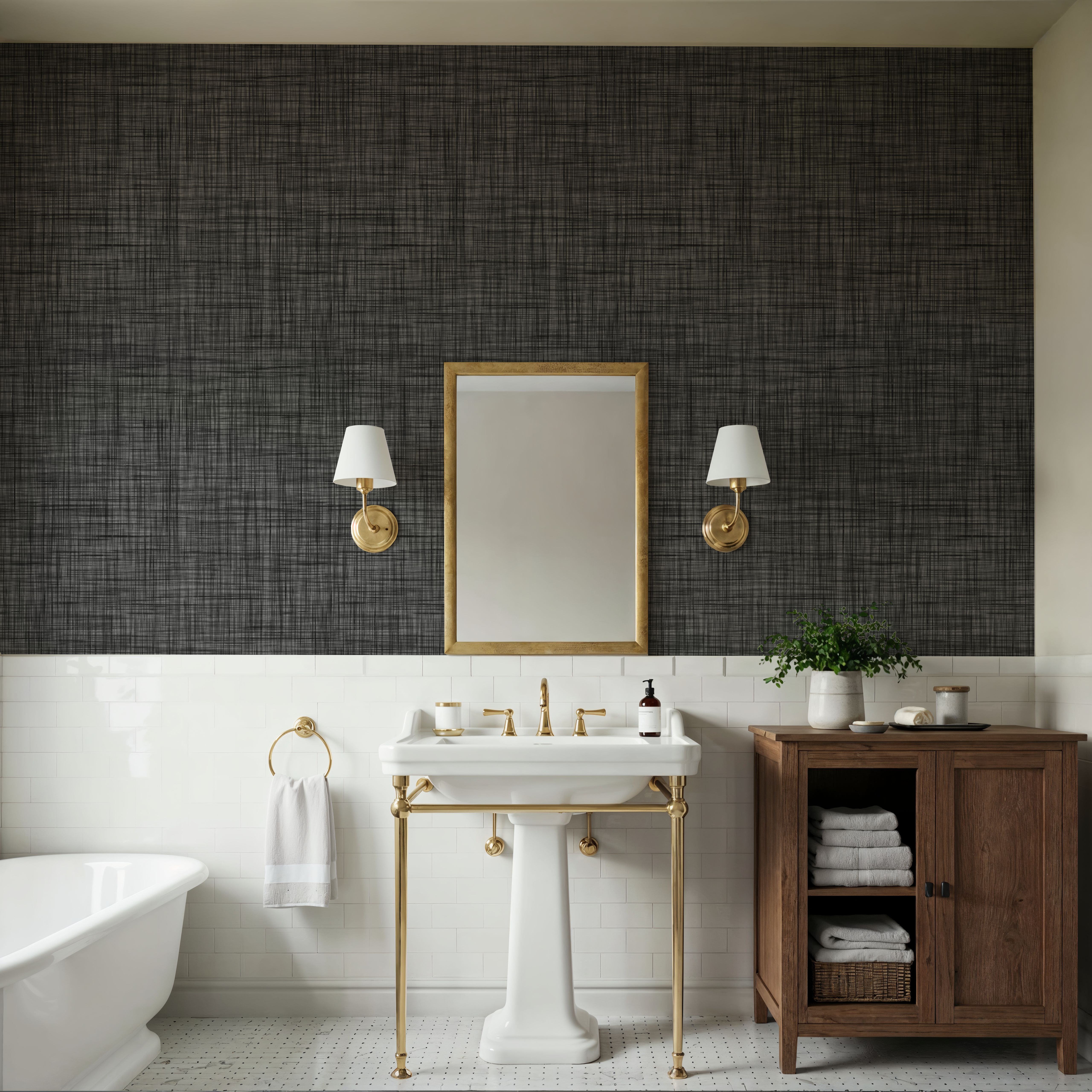 Mottled Linen Effect, Shadow Grey