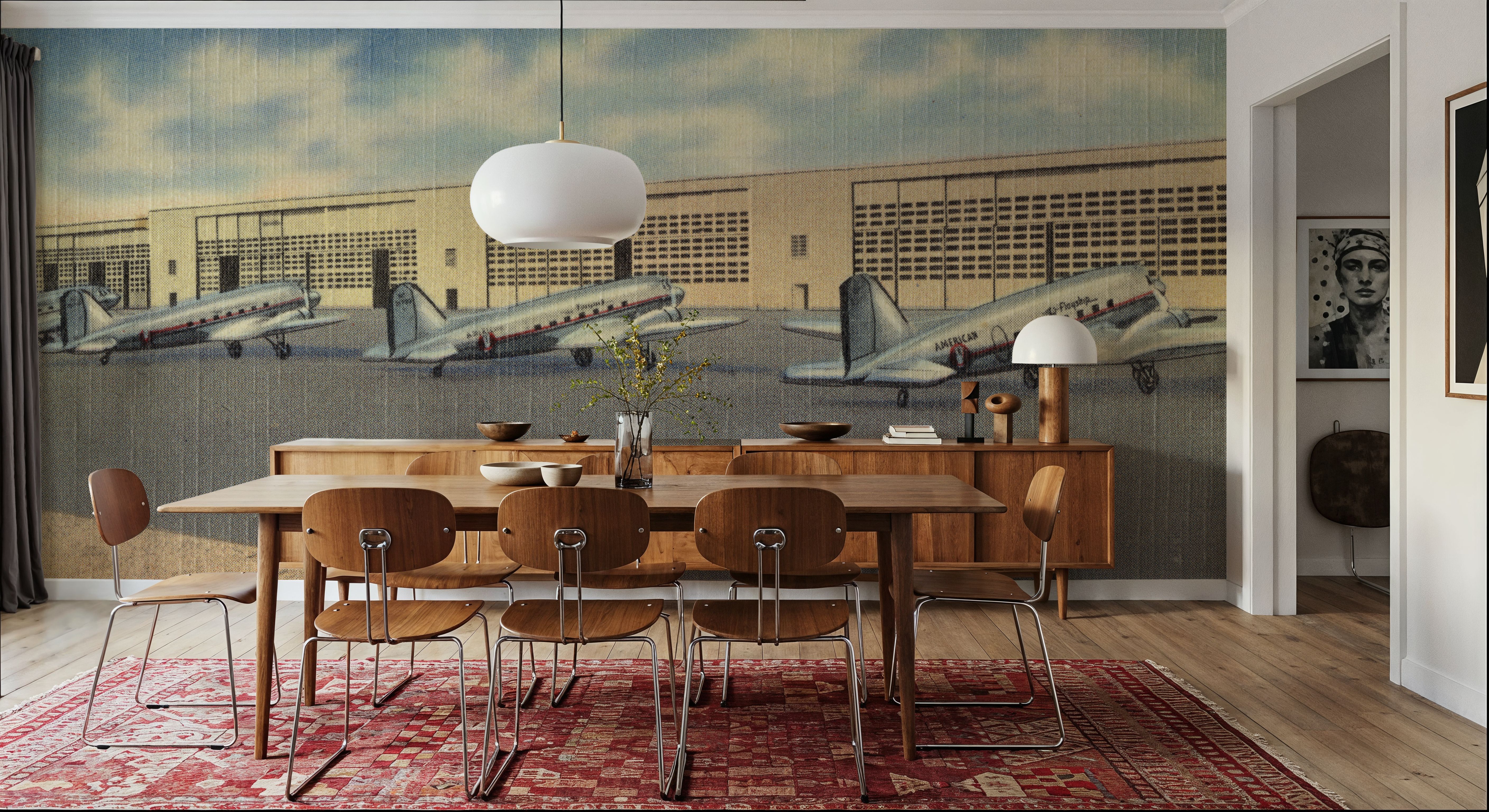 Greetings from American Airport - Screenprint Postcard