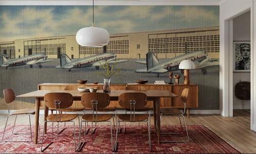 Greetings from American Airport - Screenprint Postcard