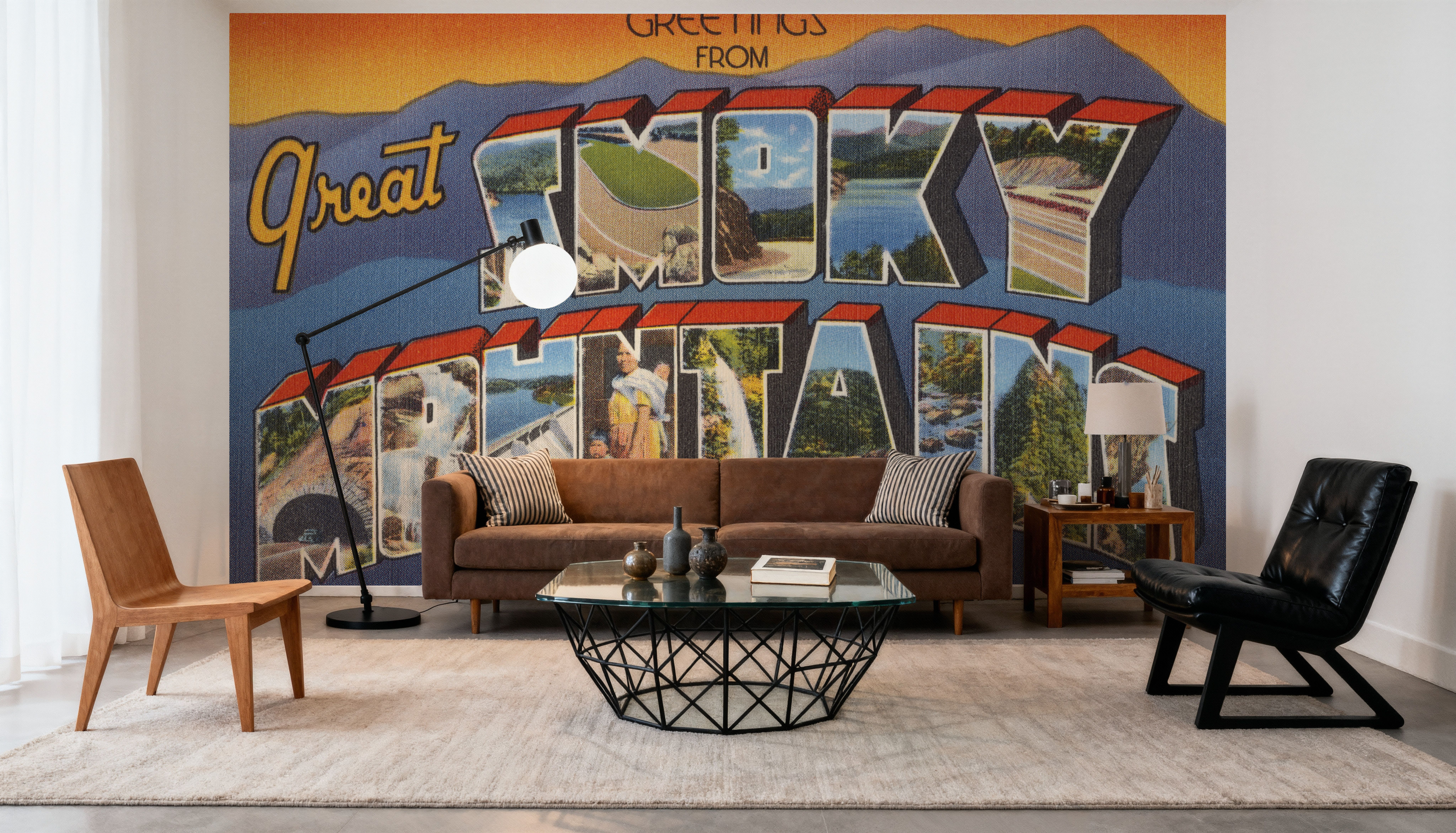 Greetings from Smokey Mountains - Screenprint Postcard