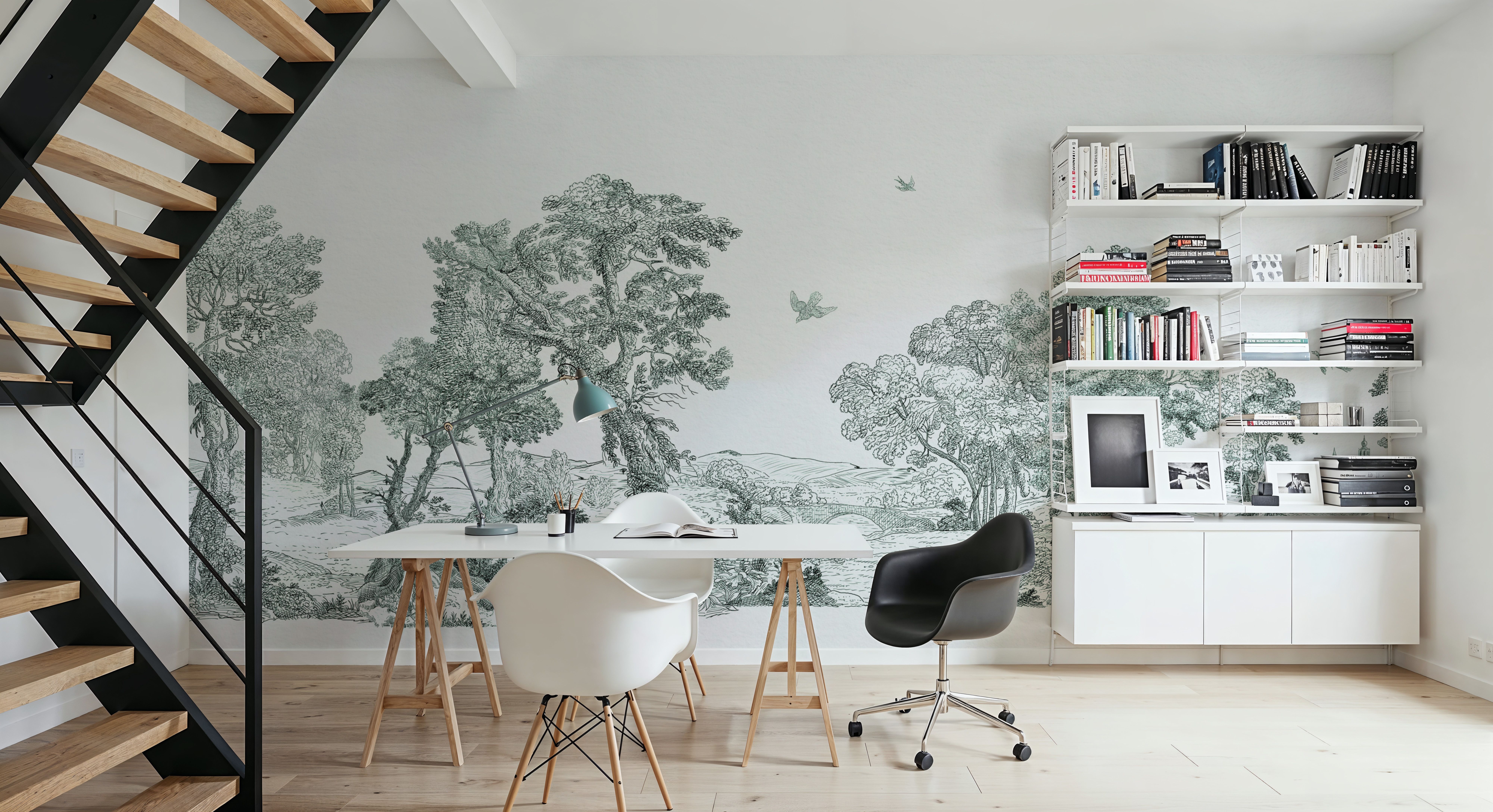 French Landscape, Forest Green