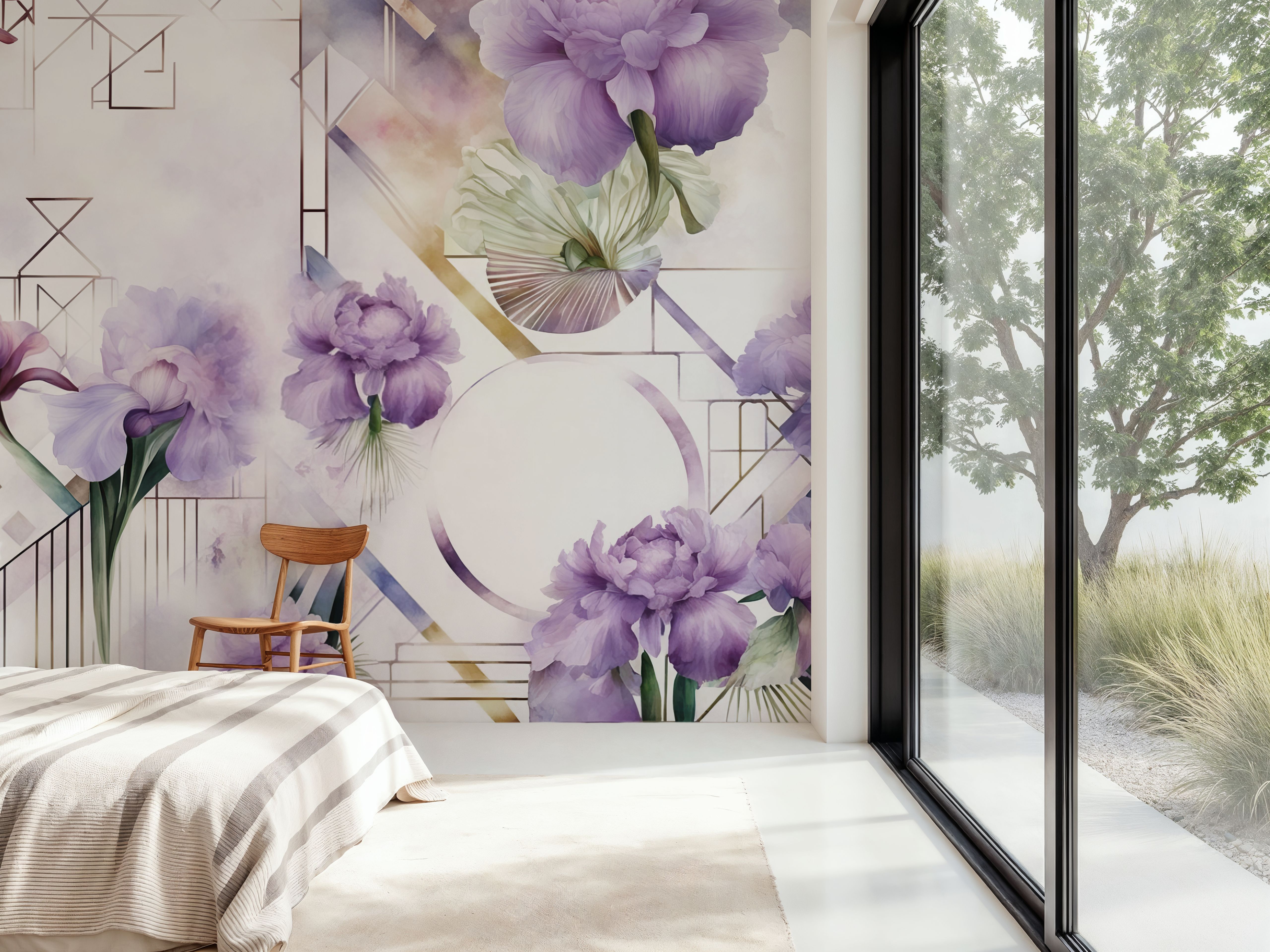 Watercolor Geometry Purple