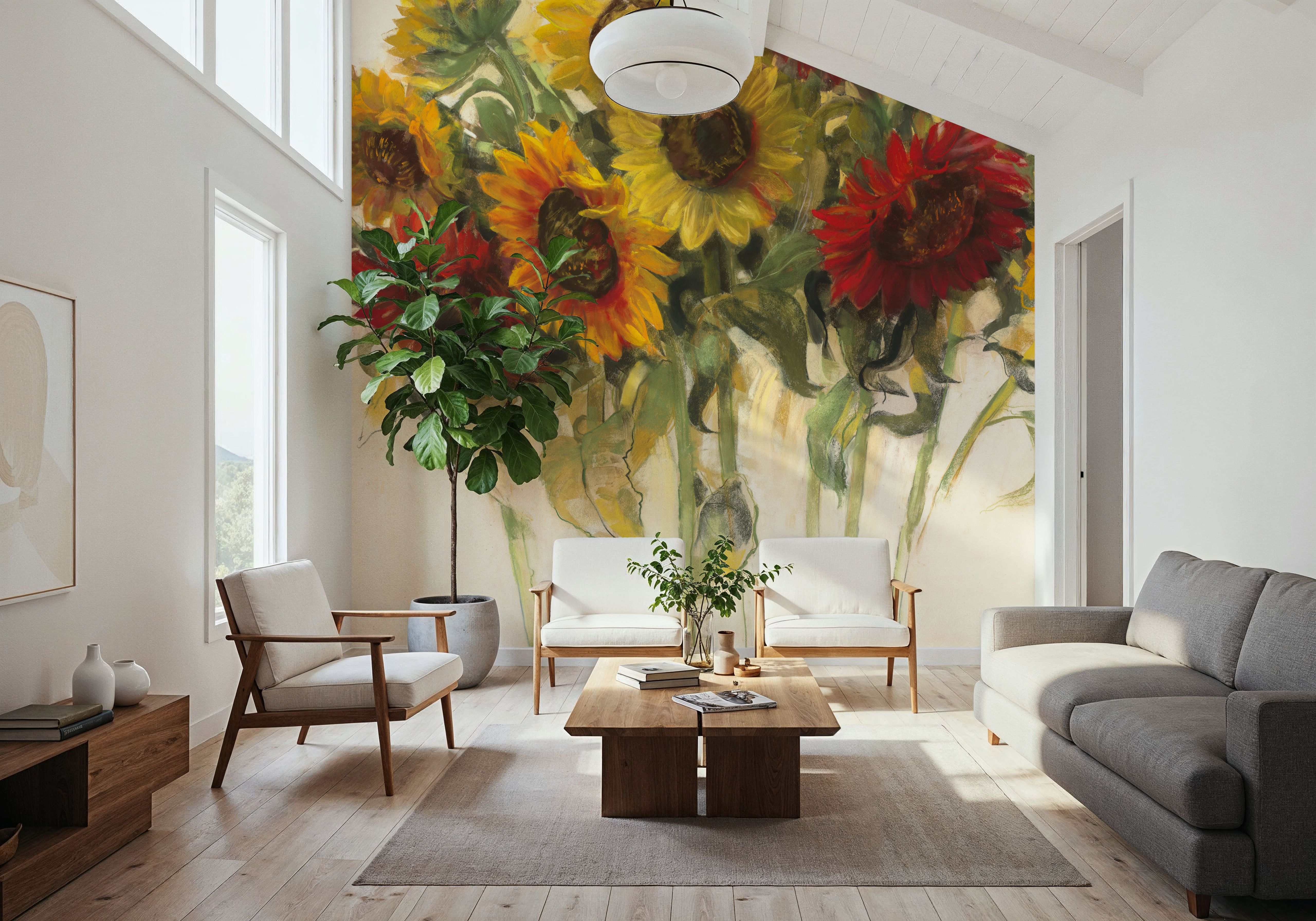 Gathering Sunflowers