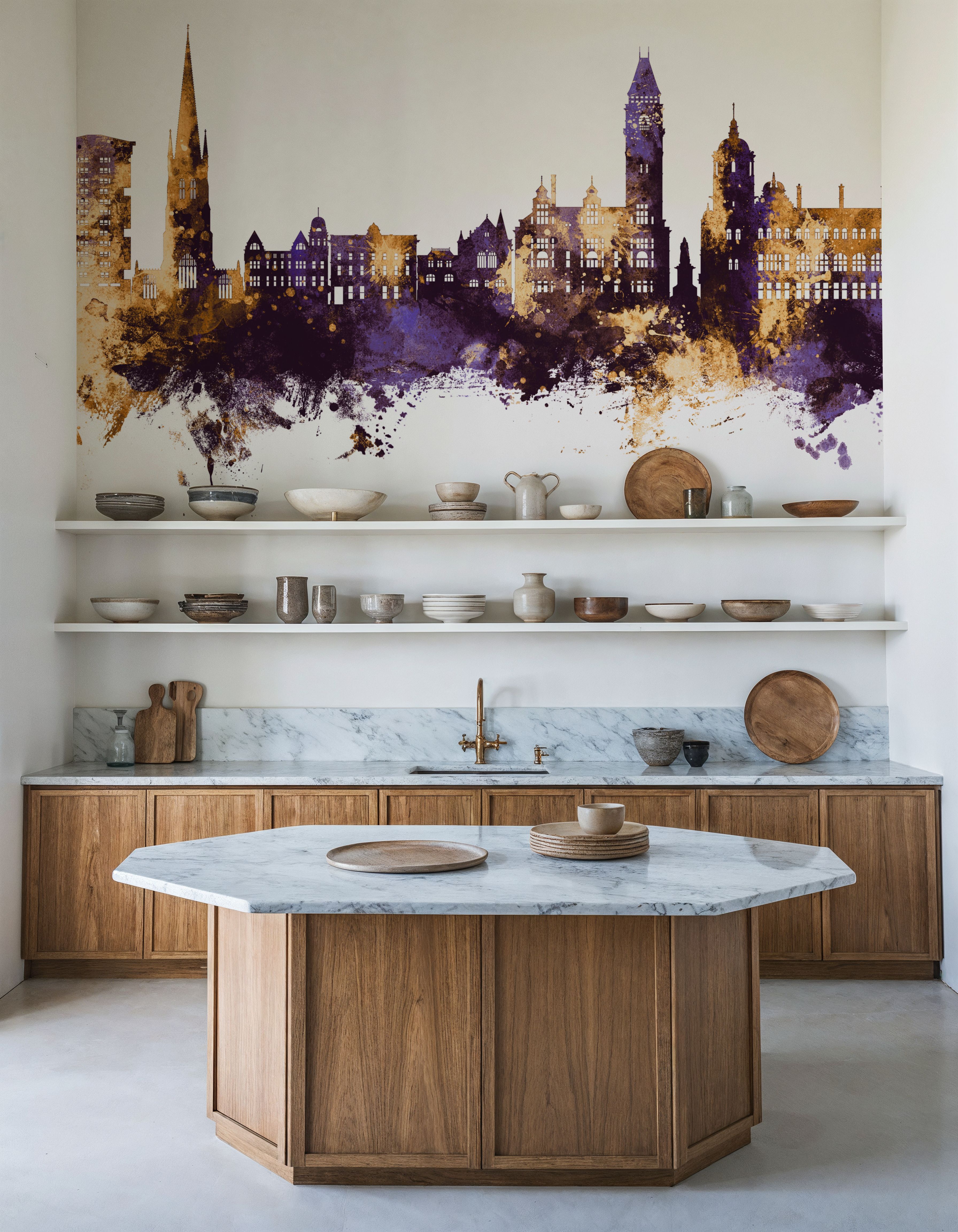 Wakefield England Skyline Purple & Gold