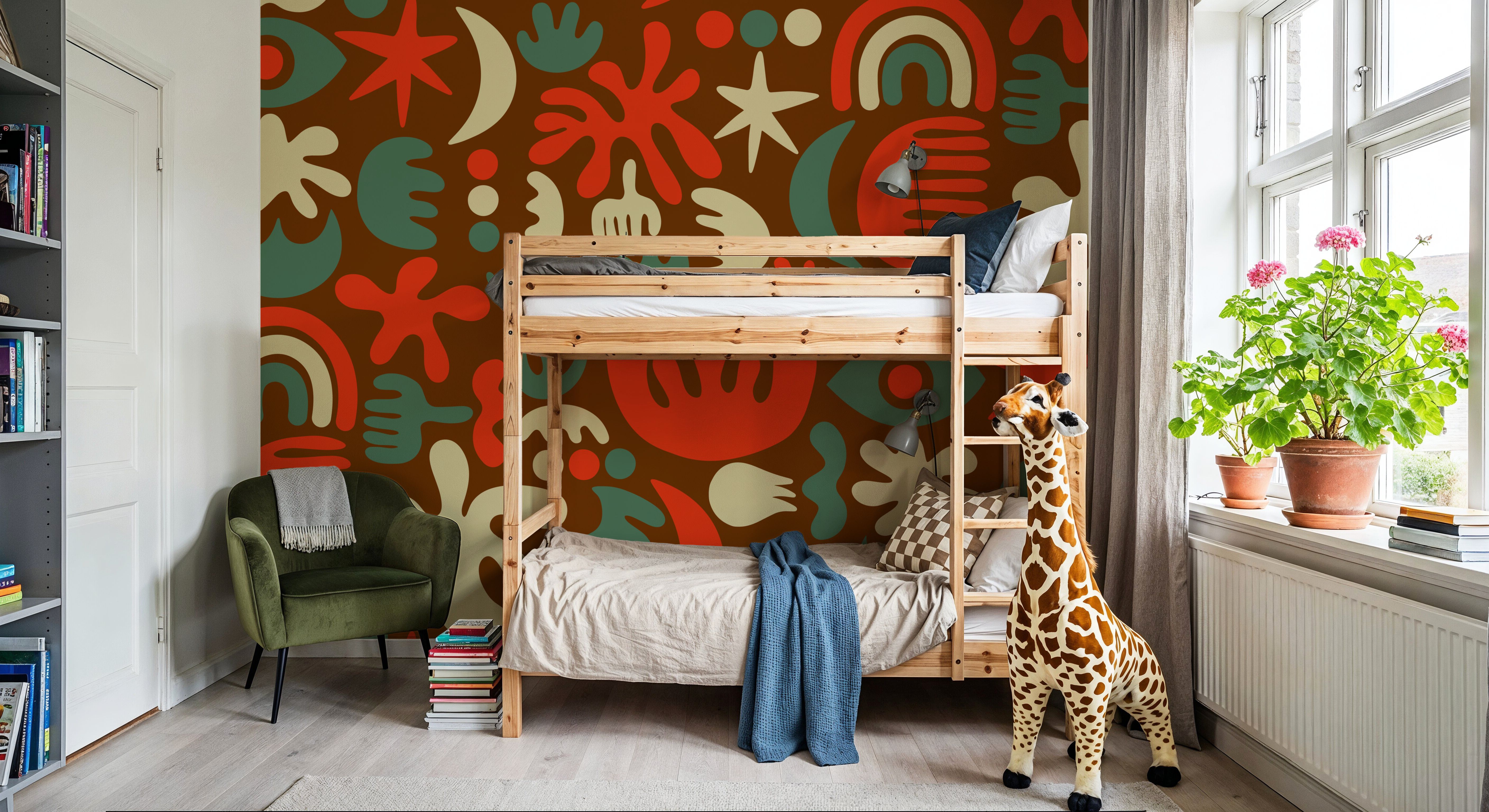 Cute Cutouts Mural, Red