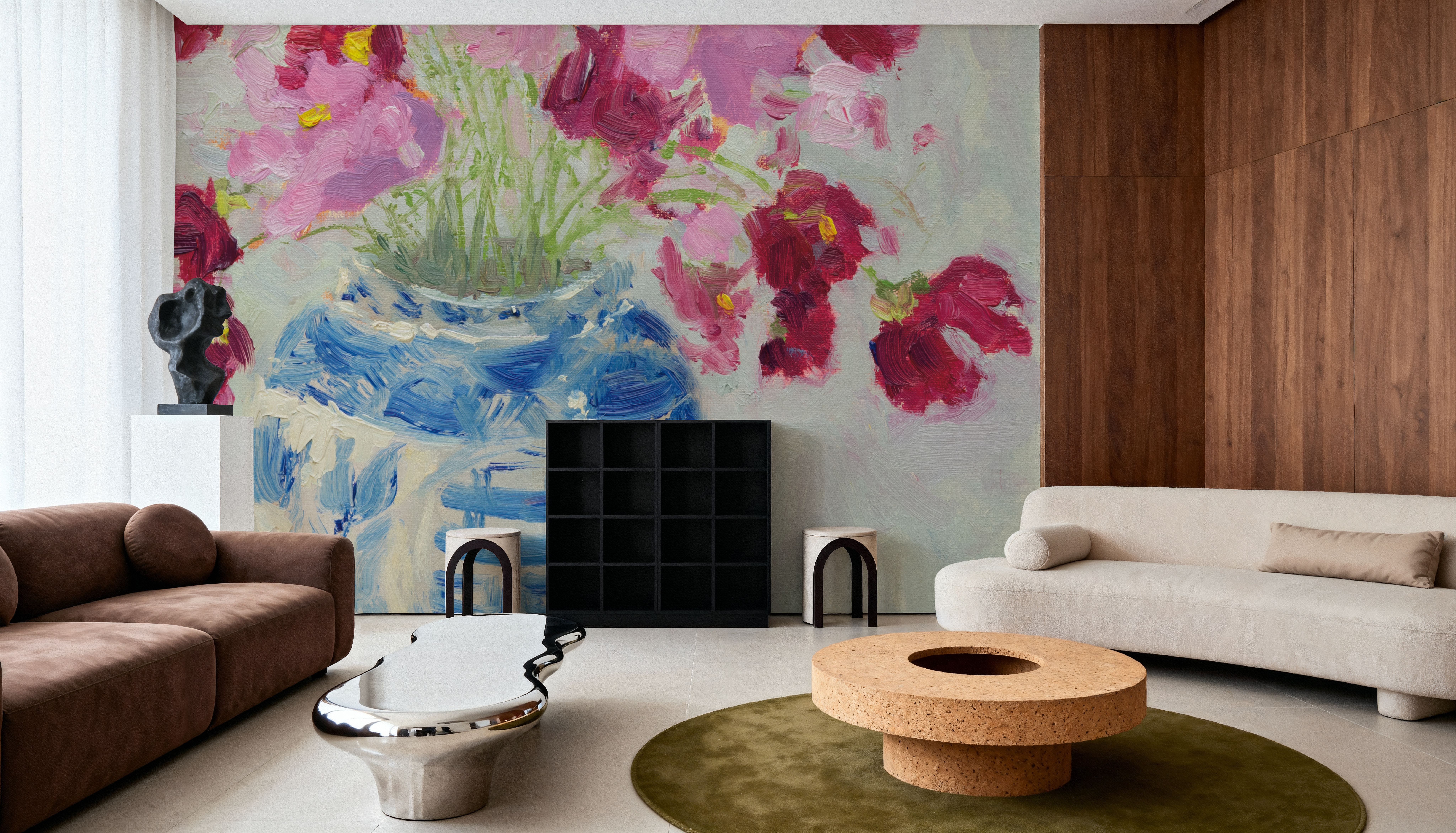 Cosmos in Chinoiserie Vase