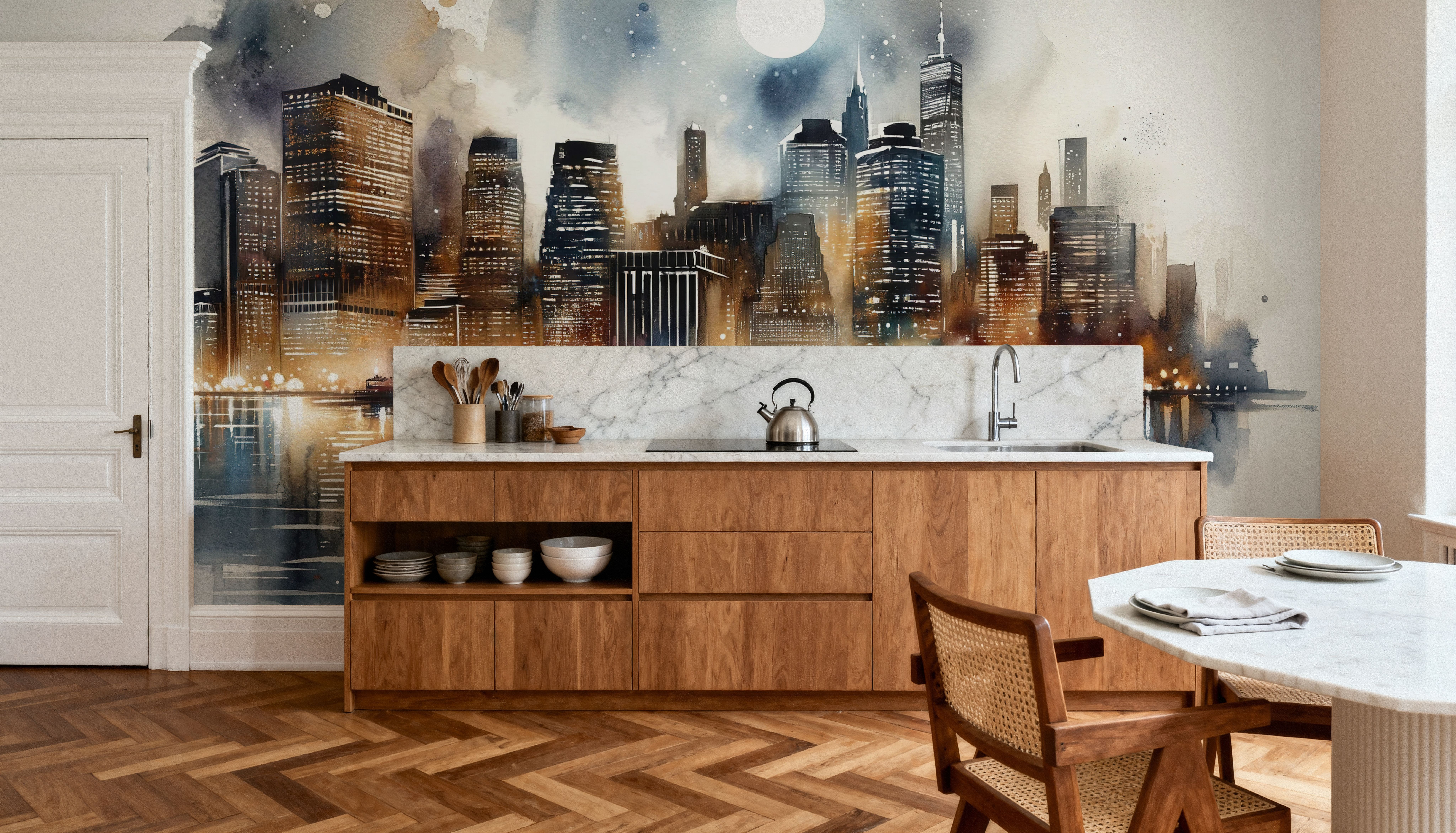 Moonlit Manhattan, Tapeten