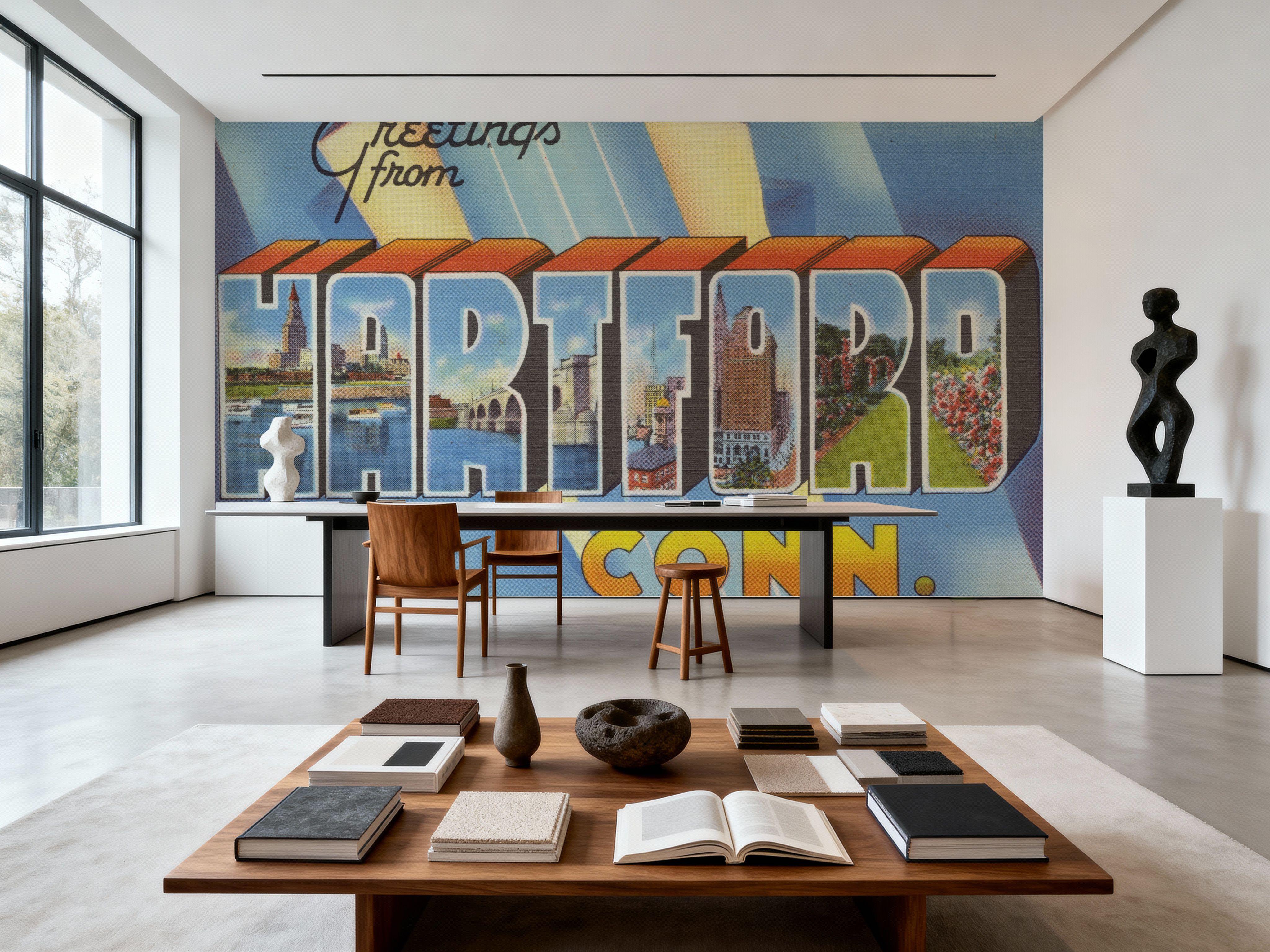 Greetings from Hartford - Screenprint Postcard