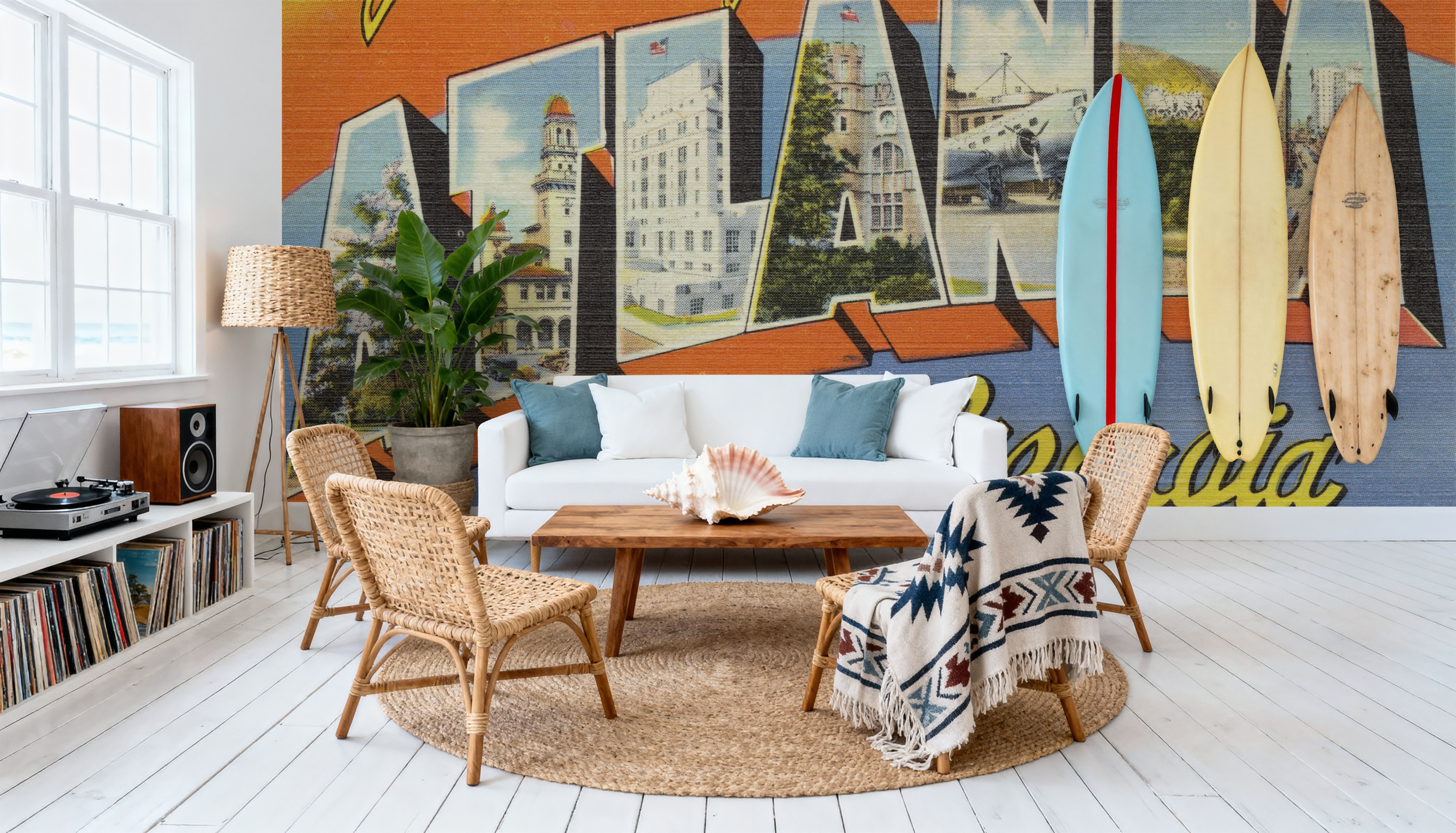 Greetings from Atlanta - Screenprint Postcard