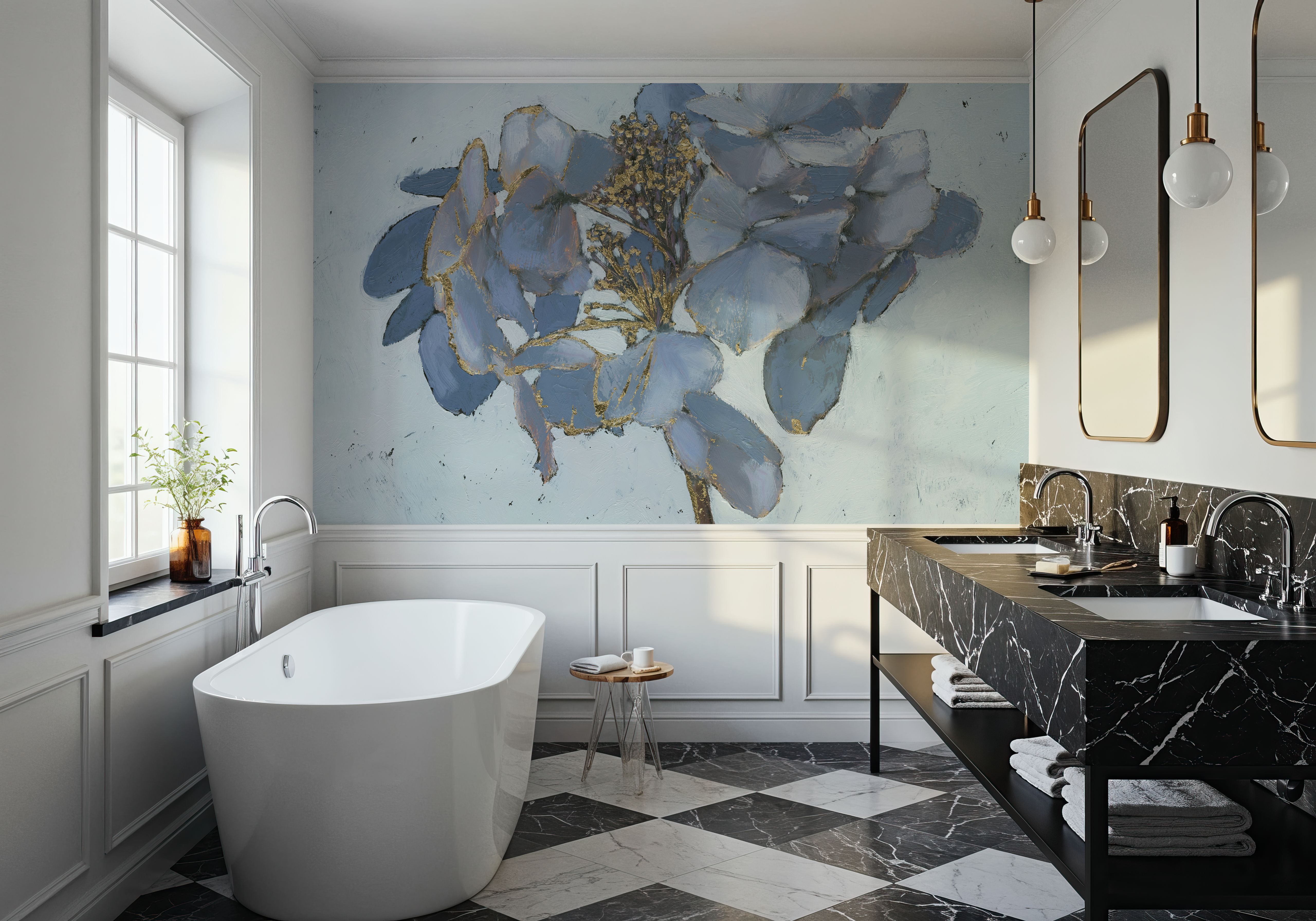 Golden Hydrangea, Wallpaper