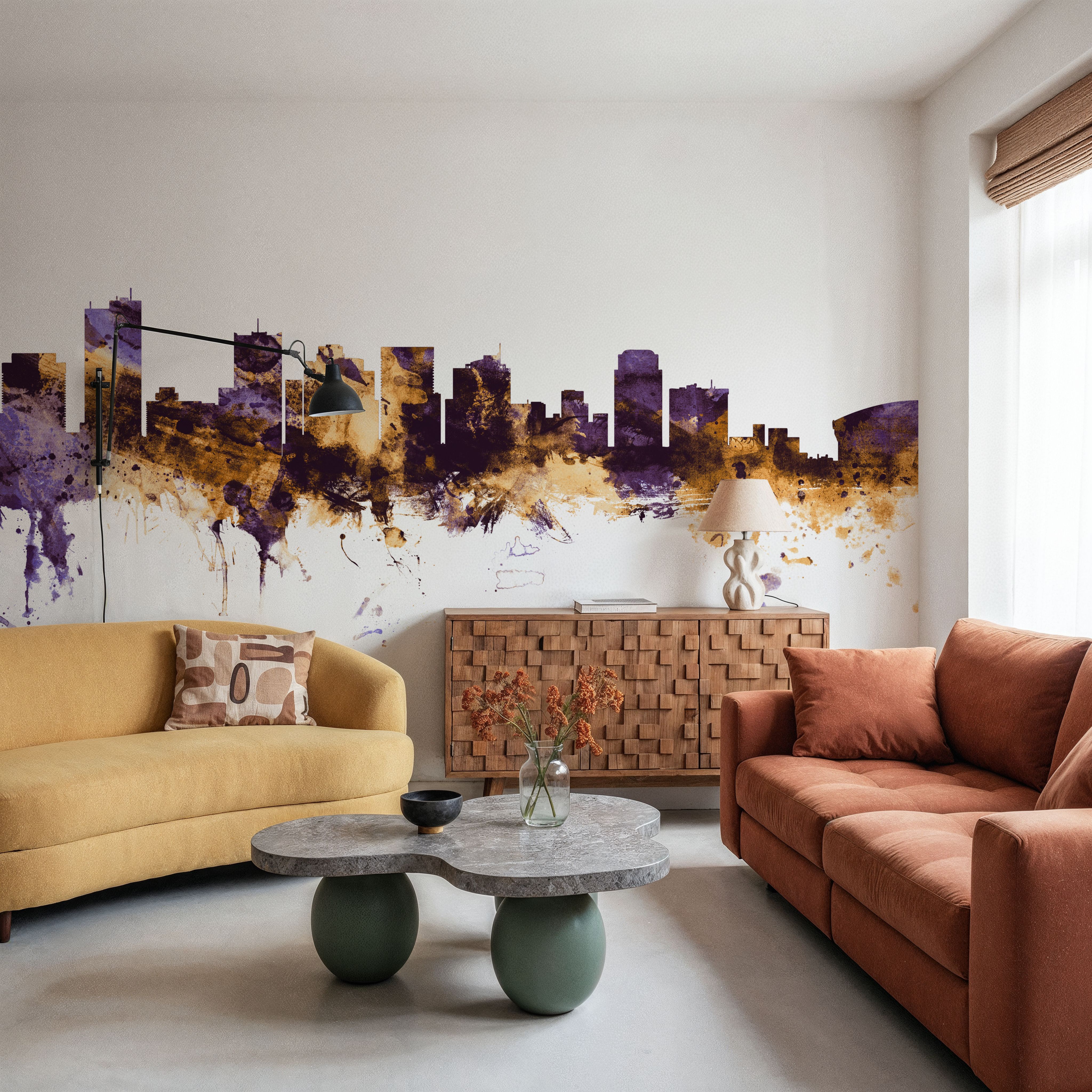 Phoenix Skyline Purple & Gold