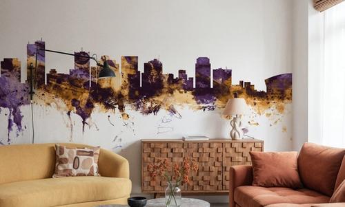 Phoenix Skyline Purple & Gold
