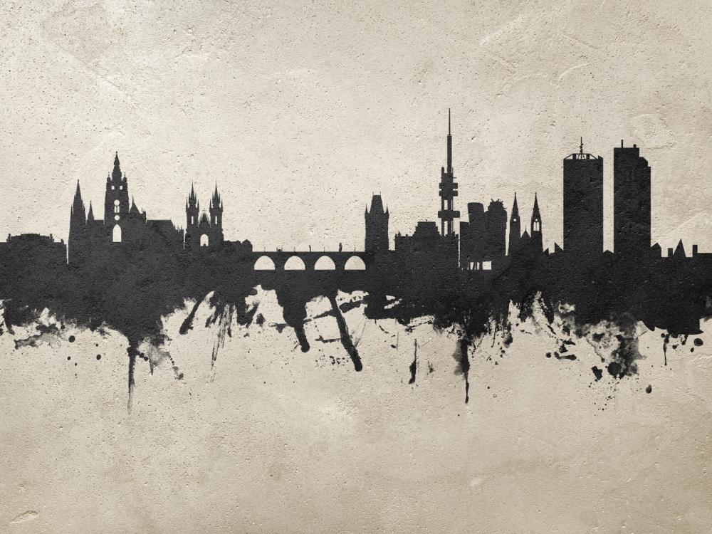 Prague (Praha) Czech Republic Skyline Concrete