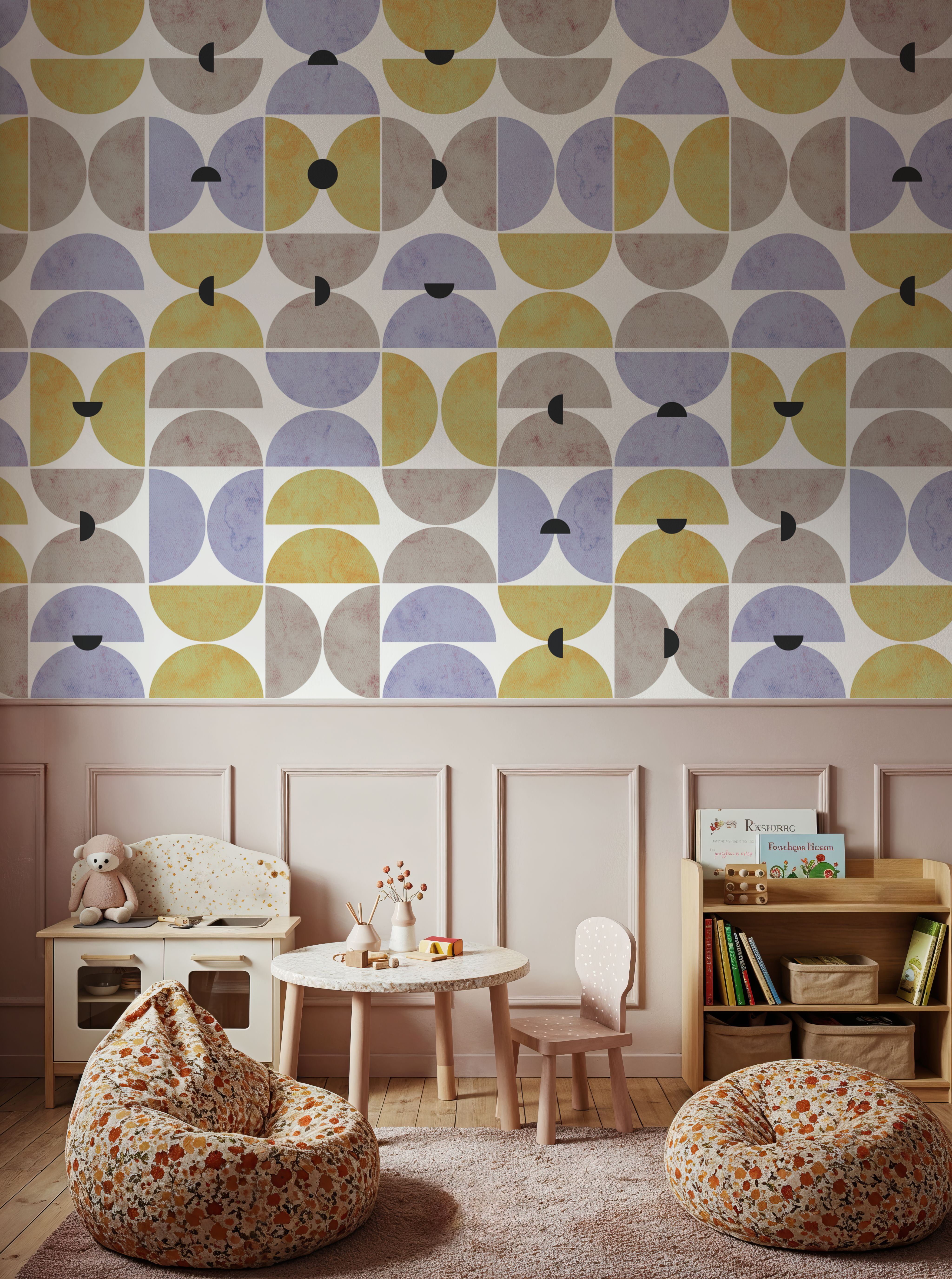 Homley Retro Shapes, Purple