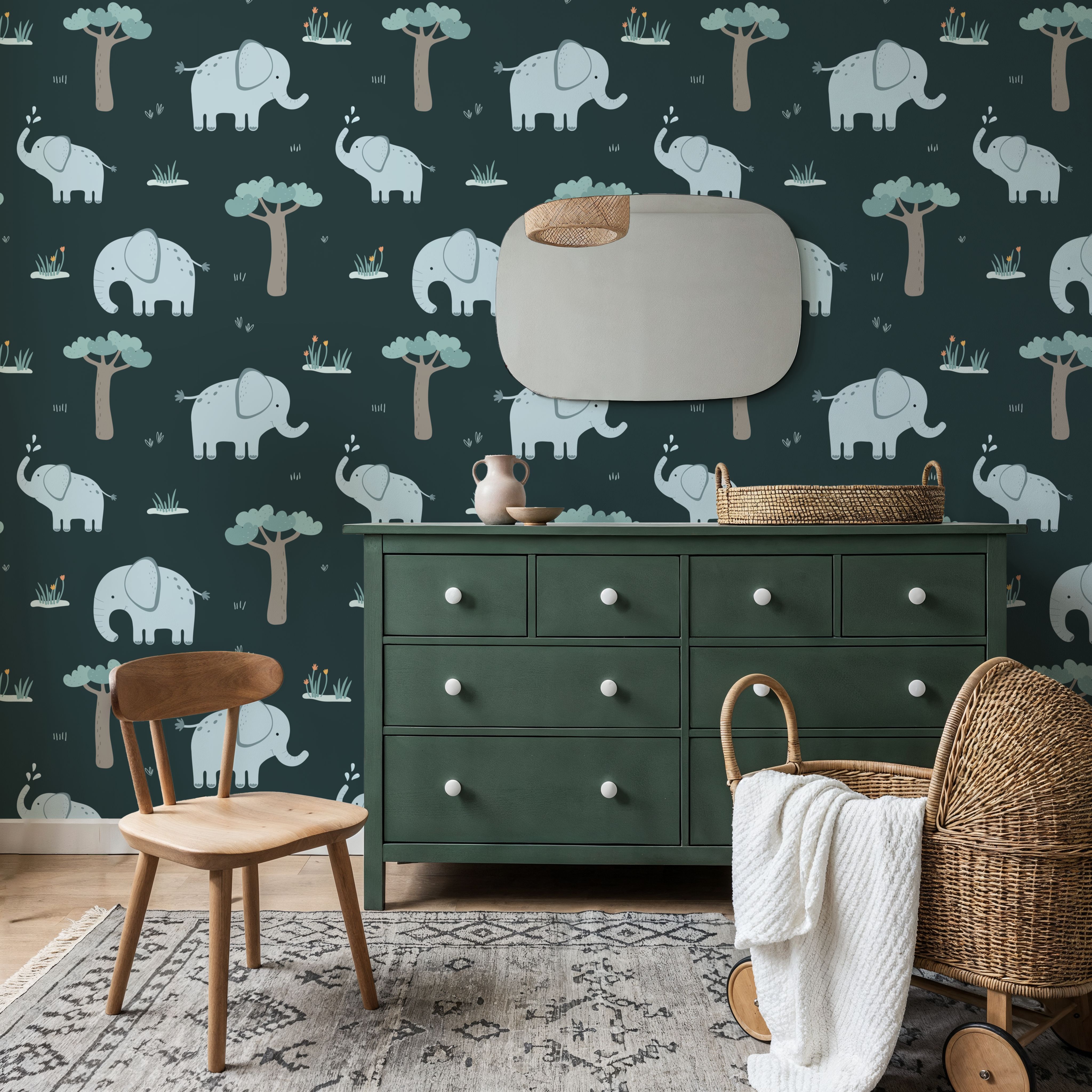 Elephant Greetings Illustration