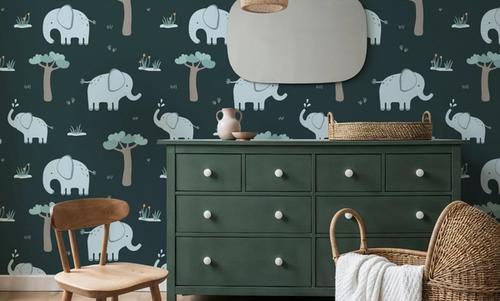 Elephant Greetings Illustration