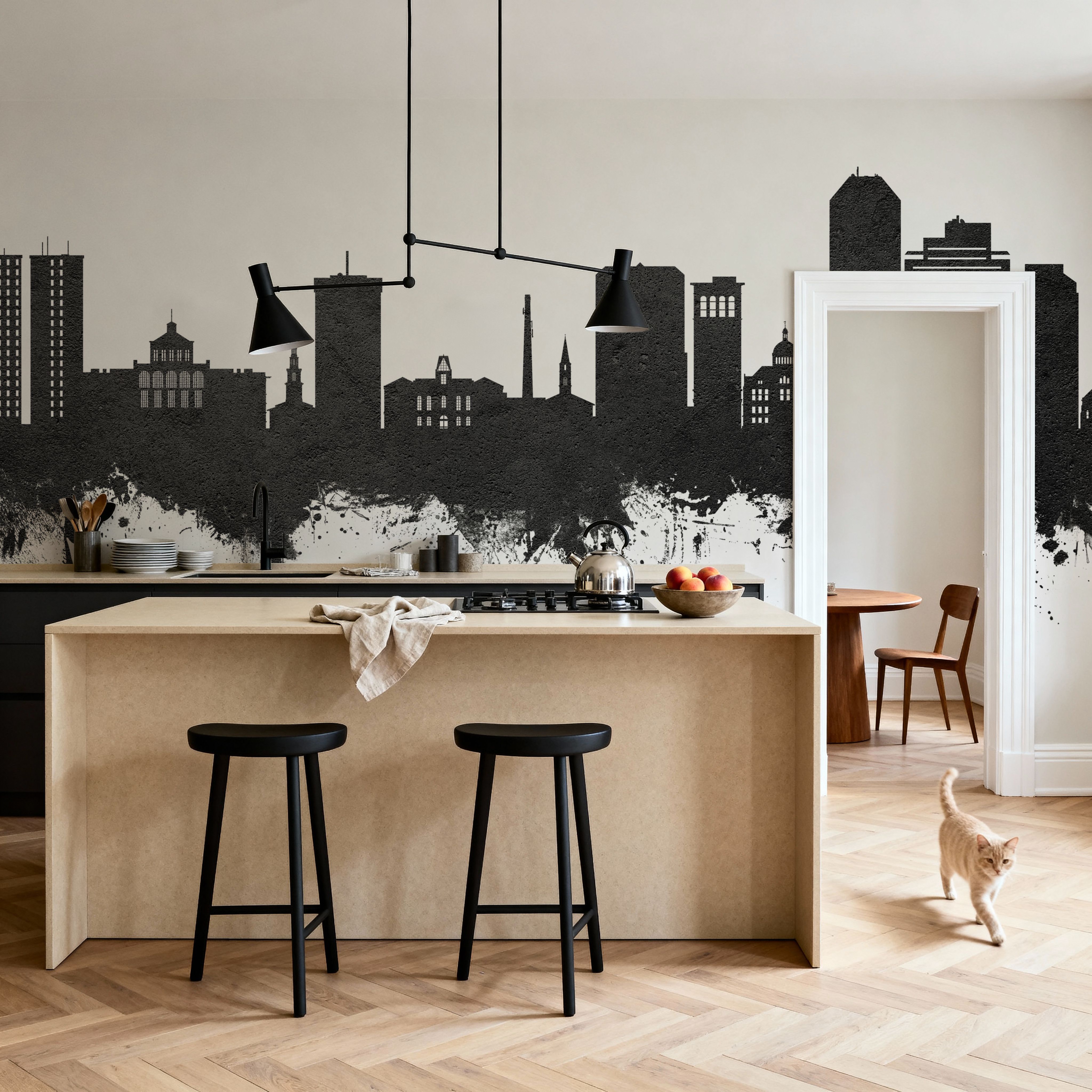 Lexington Kentucky Skyline Black & White