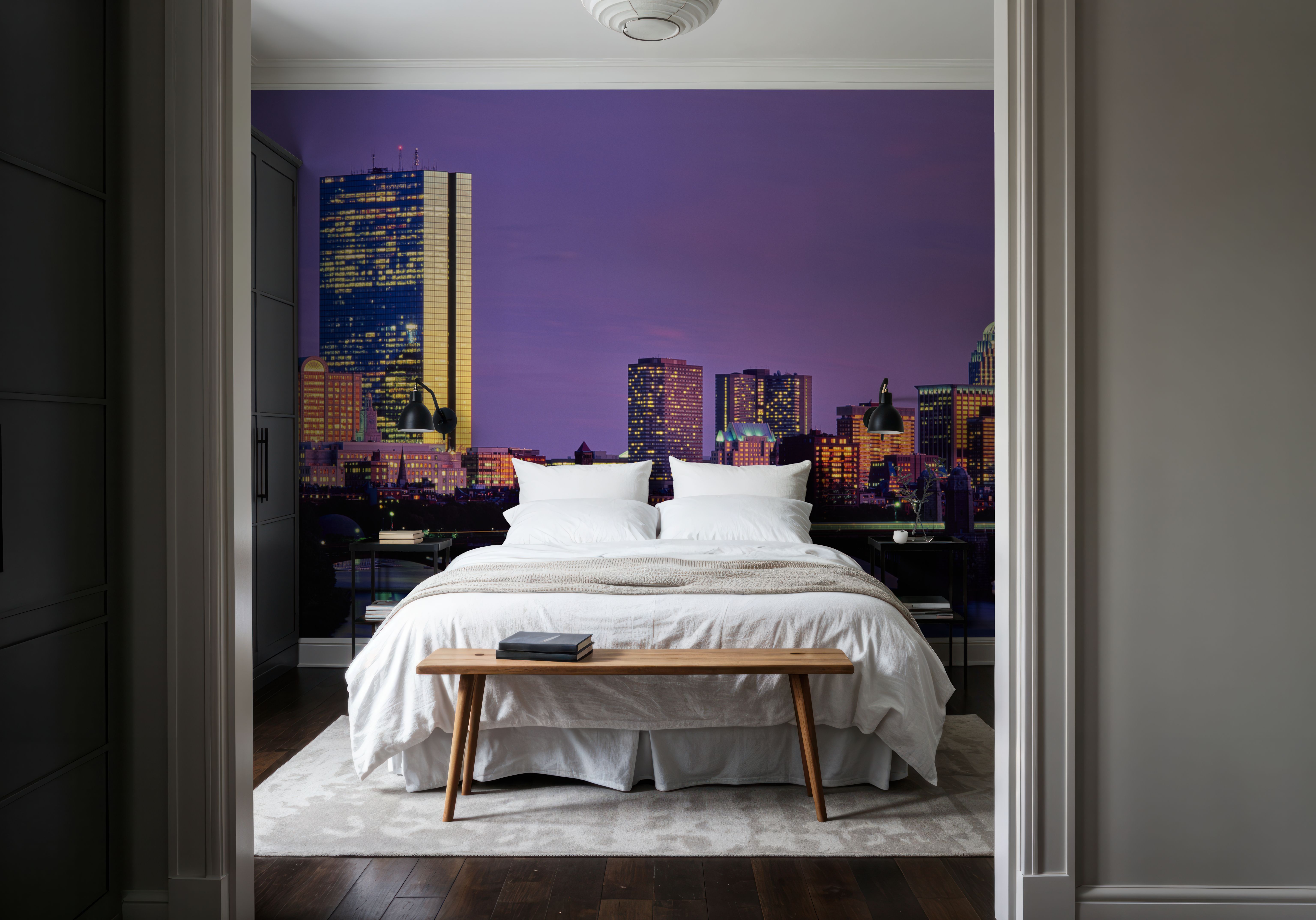 Purple Sunrise Gradient Twilight Metropolis