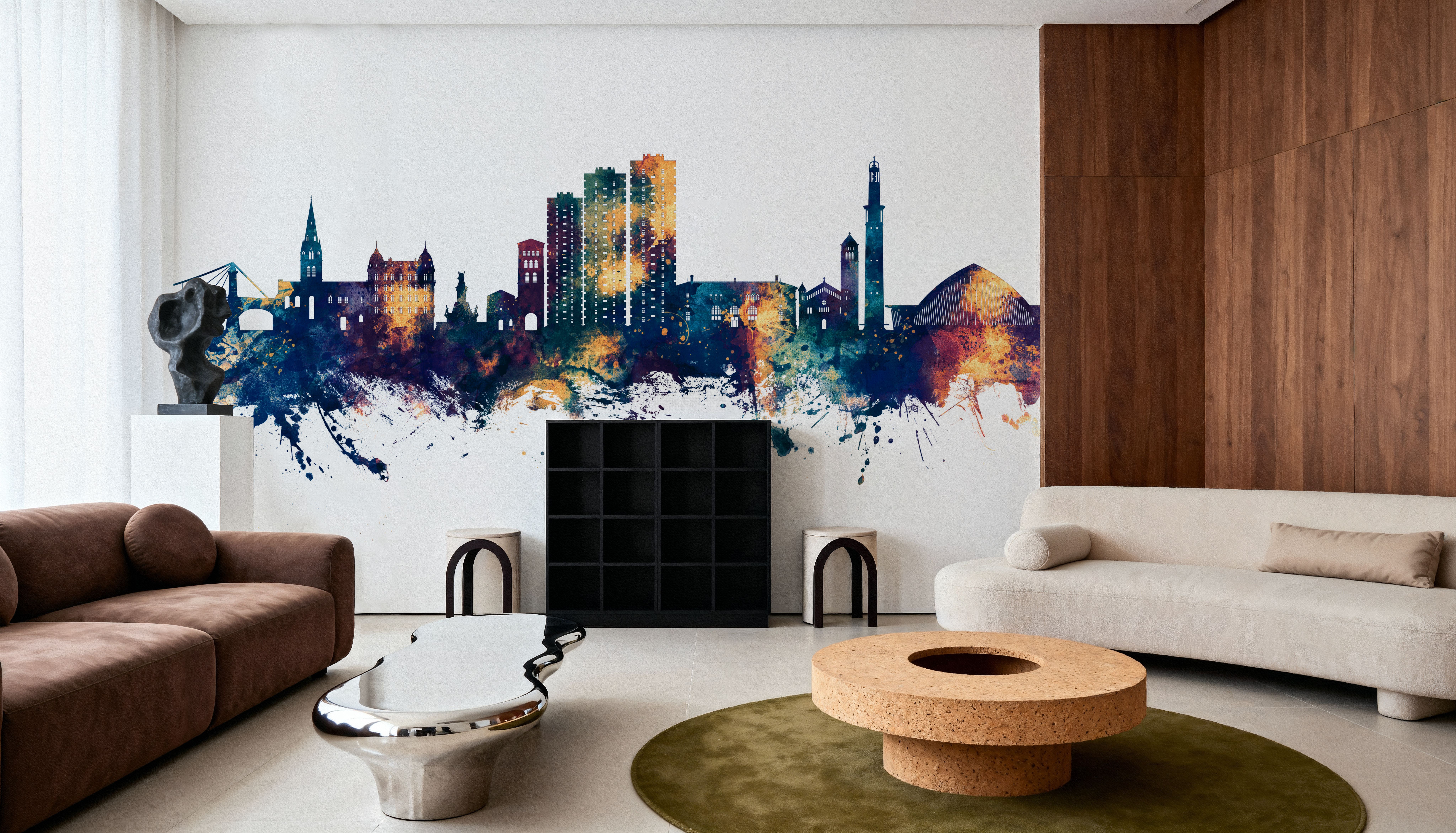 Grenoble Skyline Blue & Bronze