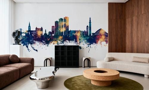 Grenoble Skyline Blue & Bronze