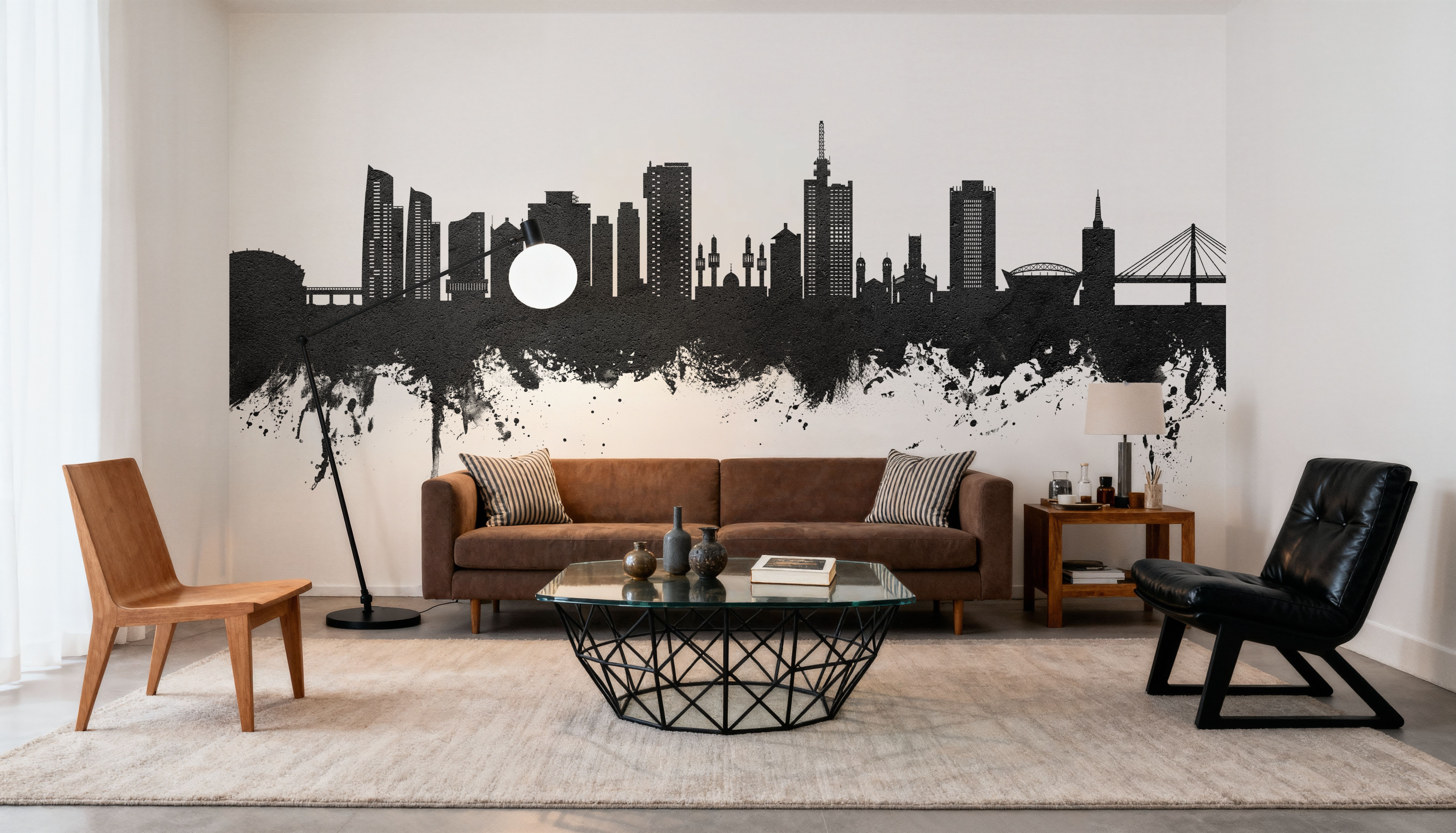 Lagos Nigeria Skyline Black & White