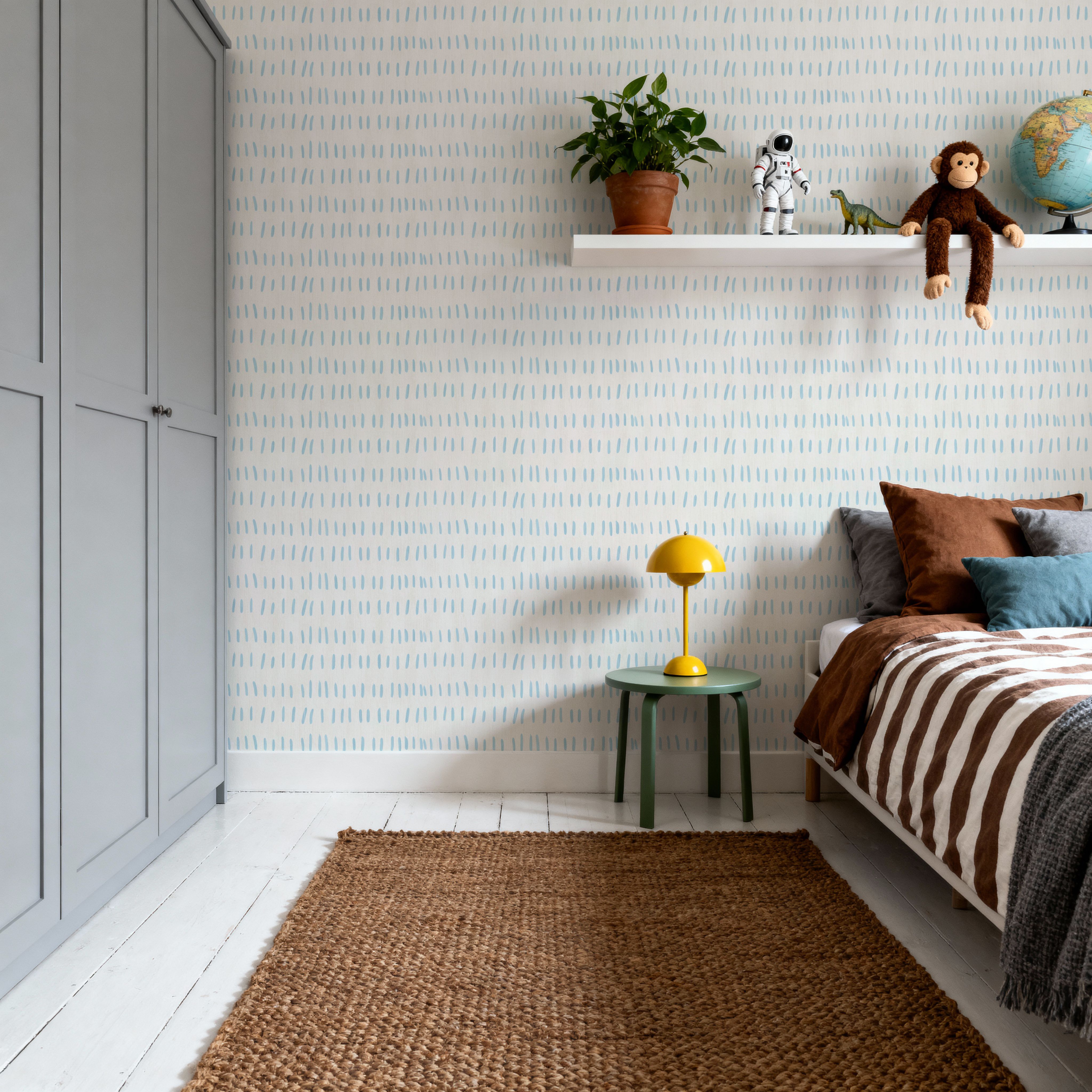 Coastal Leaning Light Blue, Tapet