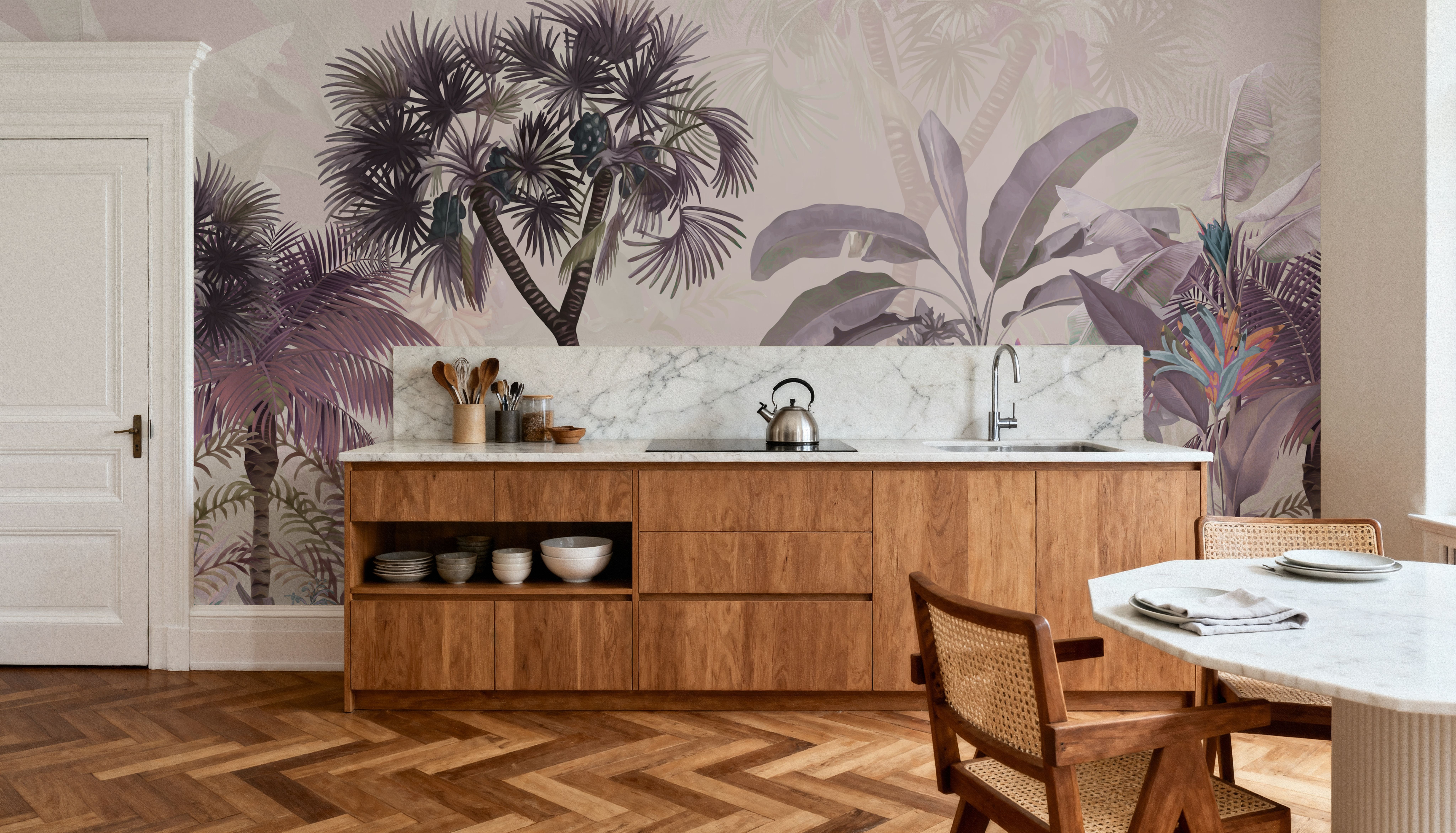 Tropical Forest Strolls Light Purple