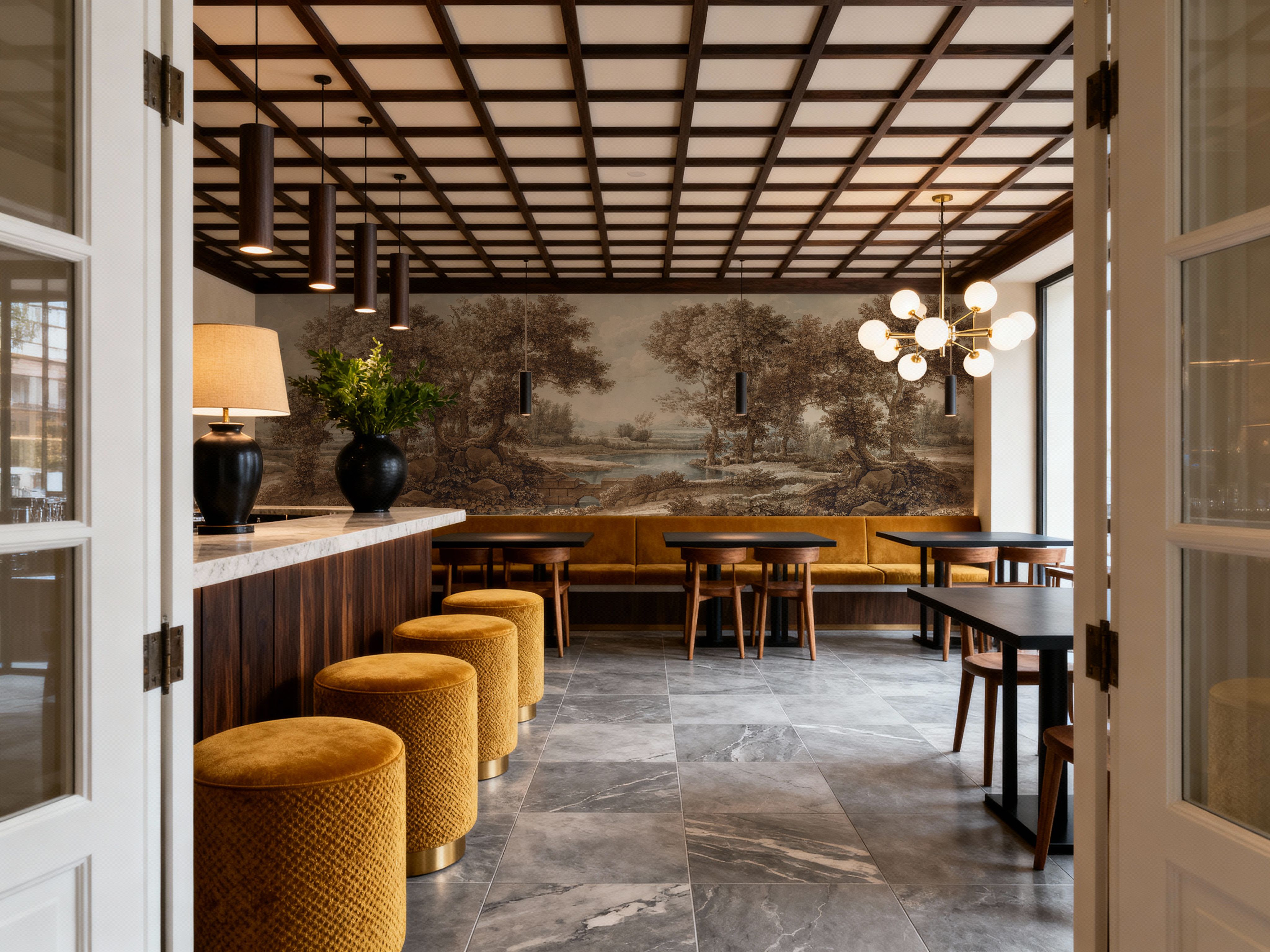 Riverbank Oak Landscape, Earth