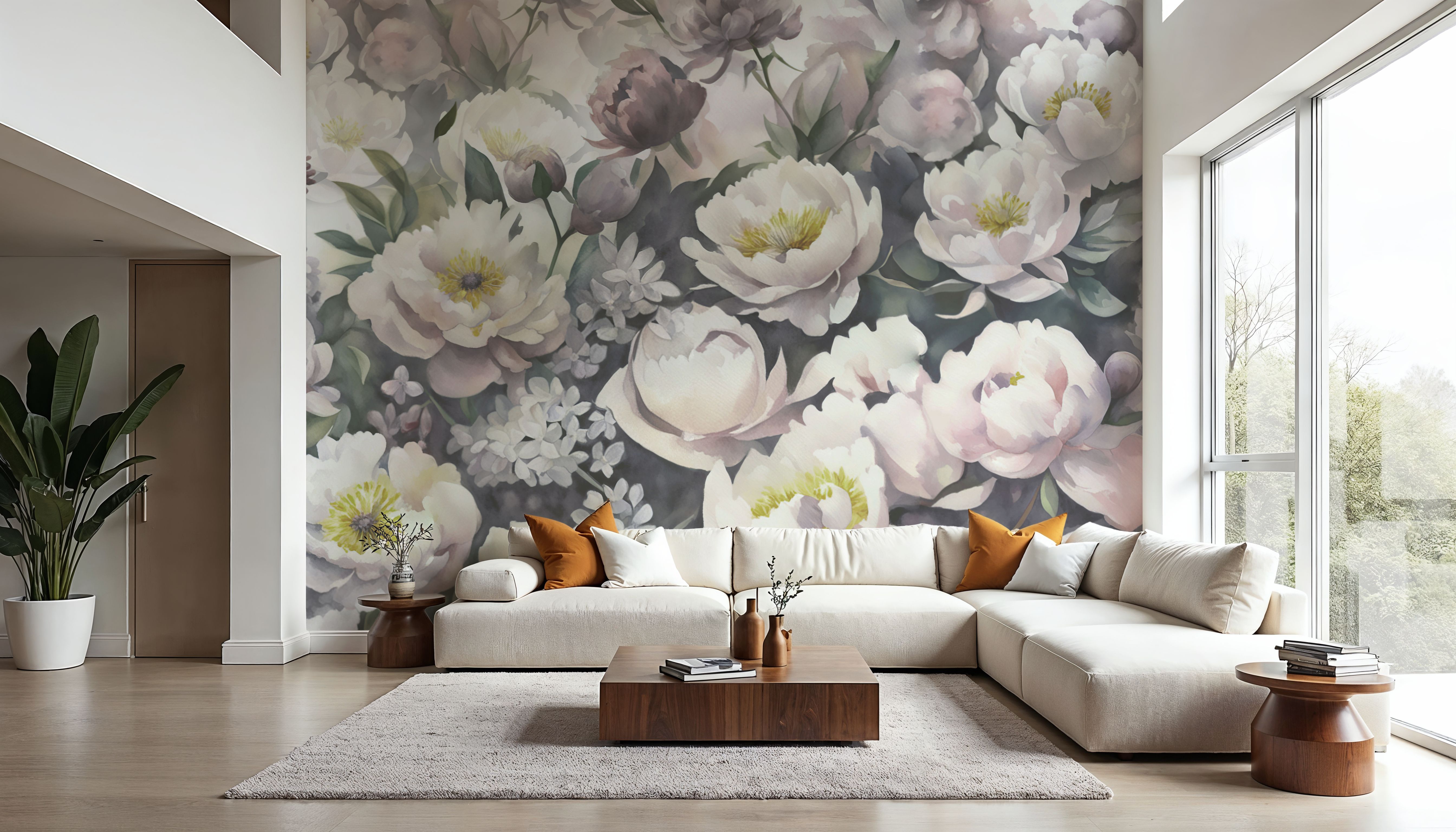 Watercolor Peonies Spring