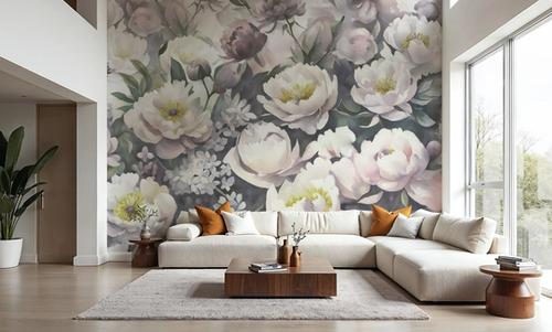 Watercolor Peonies Spring