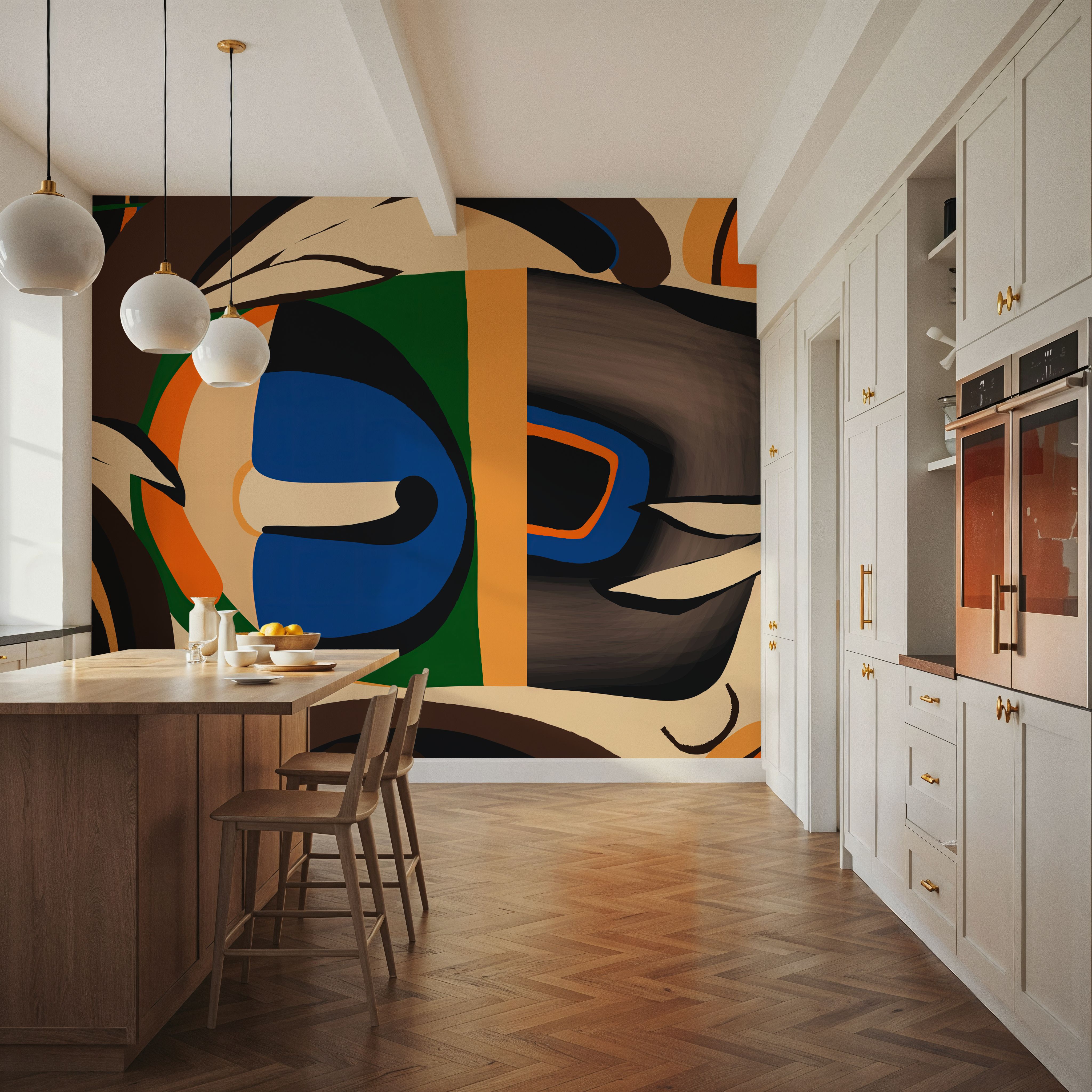 Wall Mural - Demuth Park - Abstract mural wallpaper - Living room - Wallism US - Premium, Textured or Peel & Stick