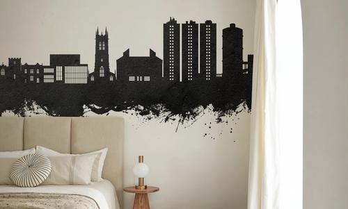 Scunthorpe England Skyline Black & White